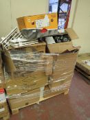 Pallet containing a large variety of CCTV equipment and parts, all unchecked.