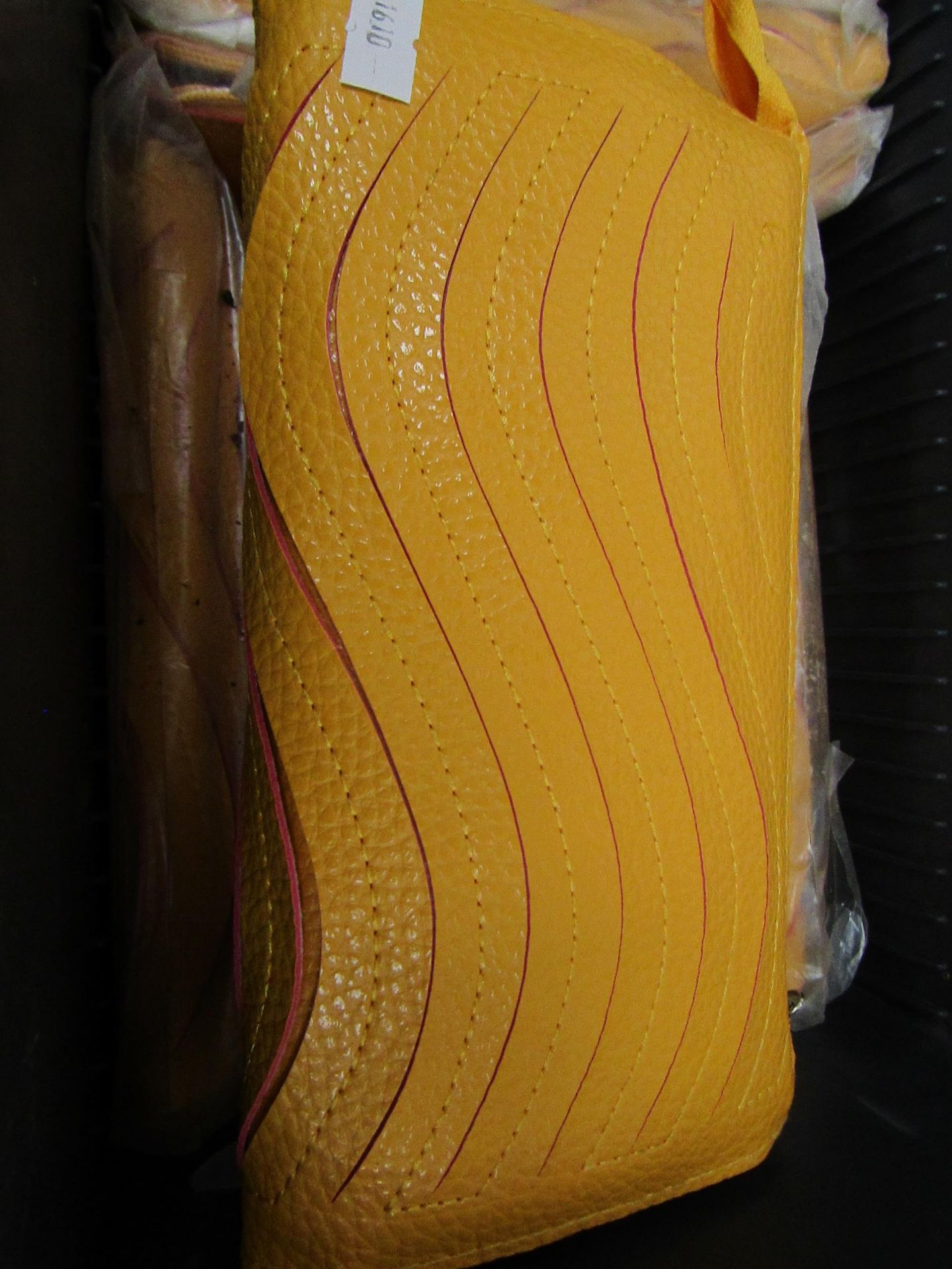 4x Yellow Clutch Purse with Handbag Strap - New & Sealed