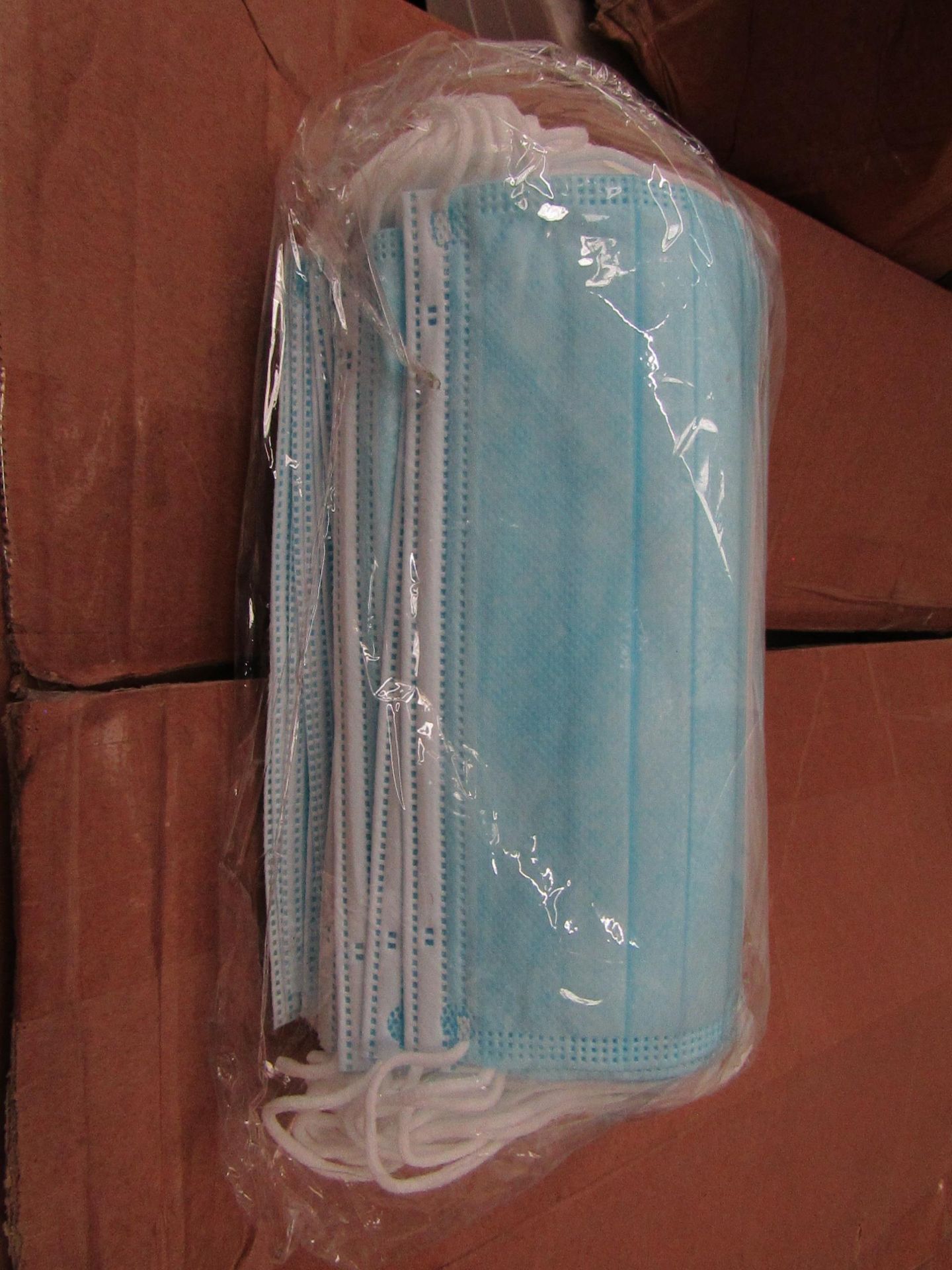 4x Pack of 50x disposable face masks - New & Packaged. - Image 2 of 2