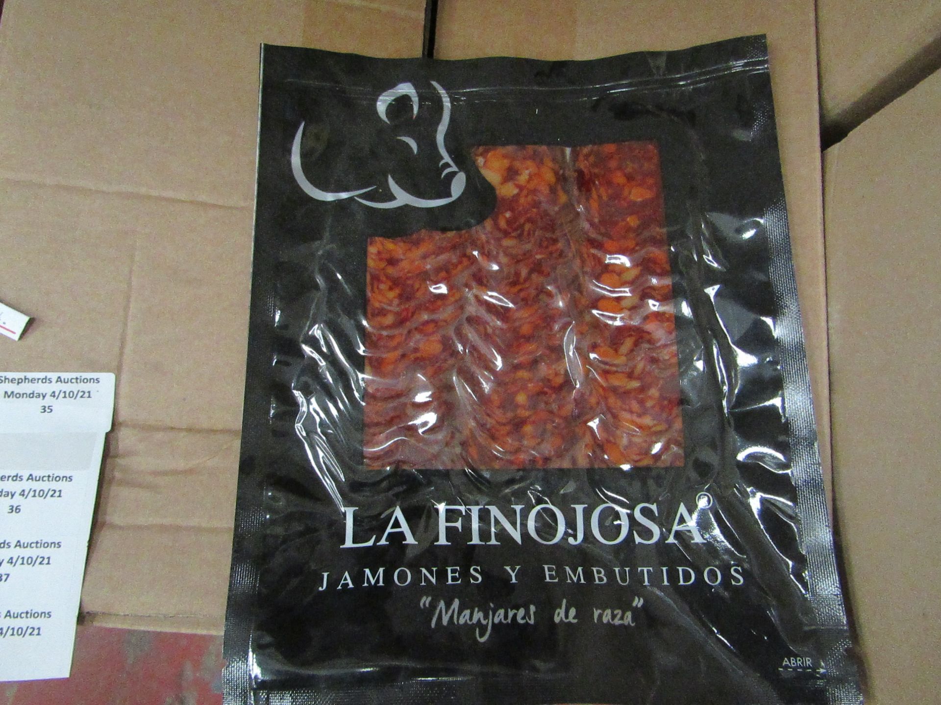 10 X 100G PACKETS LA FINOJOSA chorizo BB 13.3.22 RRP £5 PER PACKET IBERICO DE BELLOTA PATA NEGRA NEW - Image 2 of 2