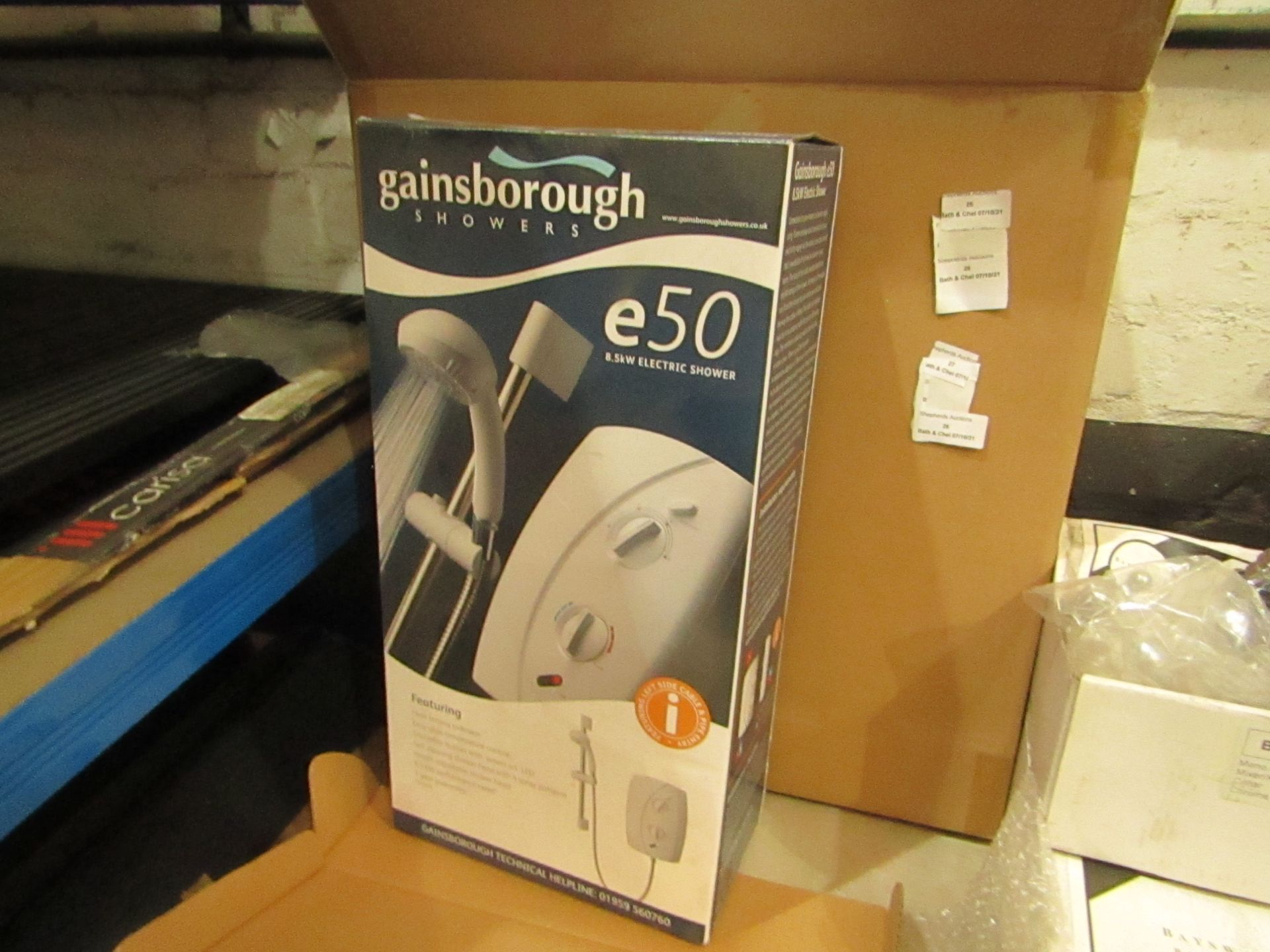 Gainsboro e50 8.5KW electric shower, new and boxed