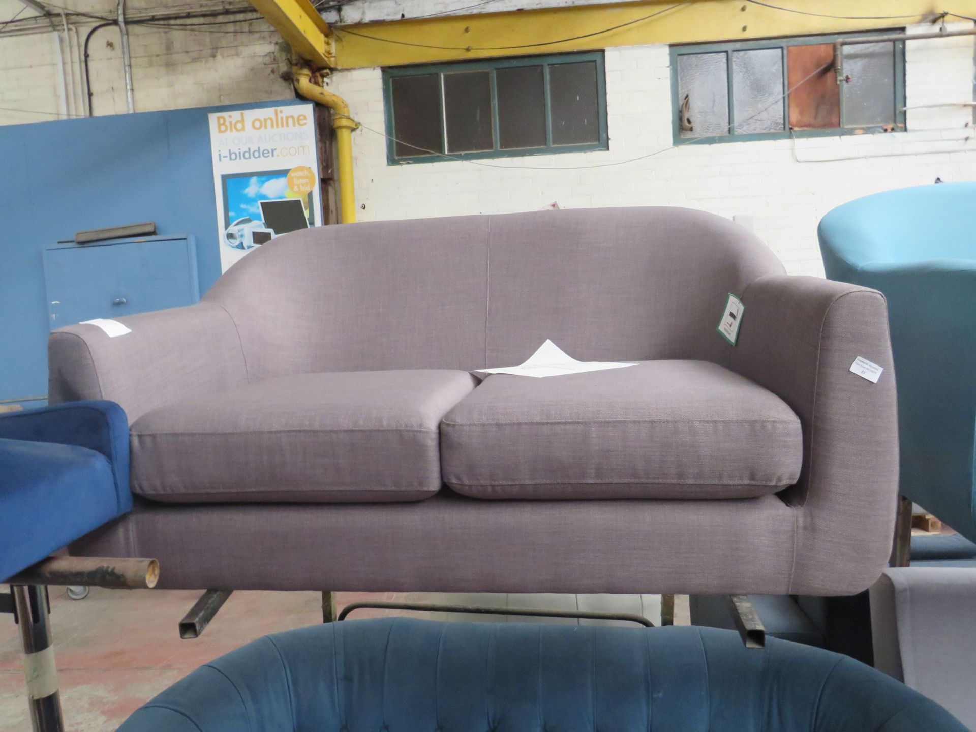 1 x Made.com Tubby 2 Seater Sofa Pewter Grey RRP £299 SKU MAD-SOFTUBY48GRY-UK TOTAL RRP £299 This