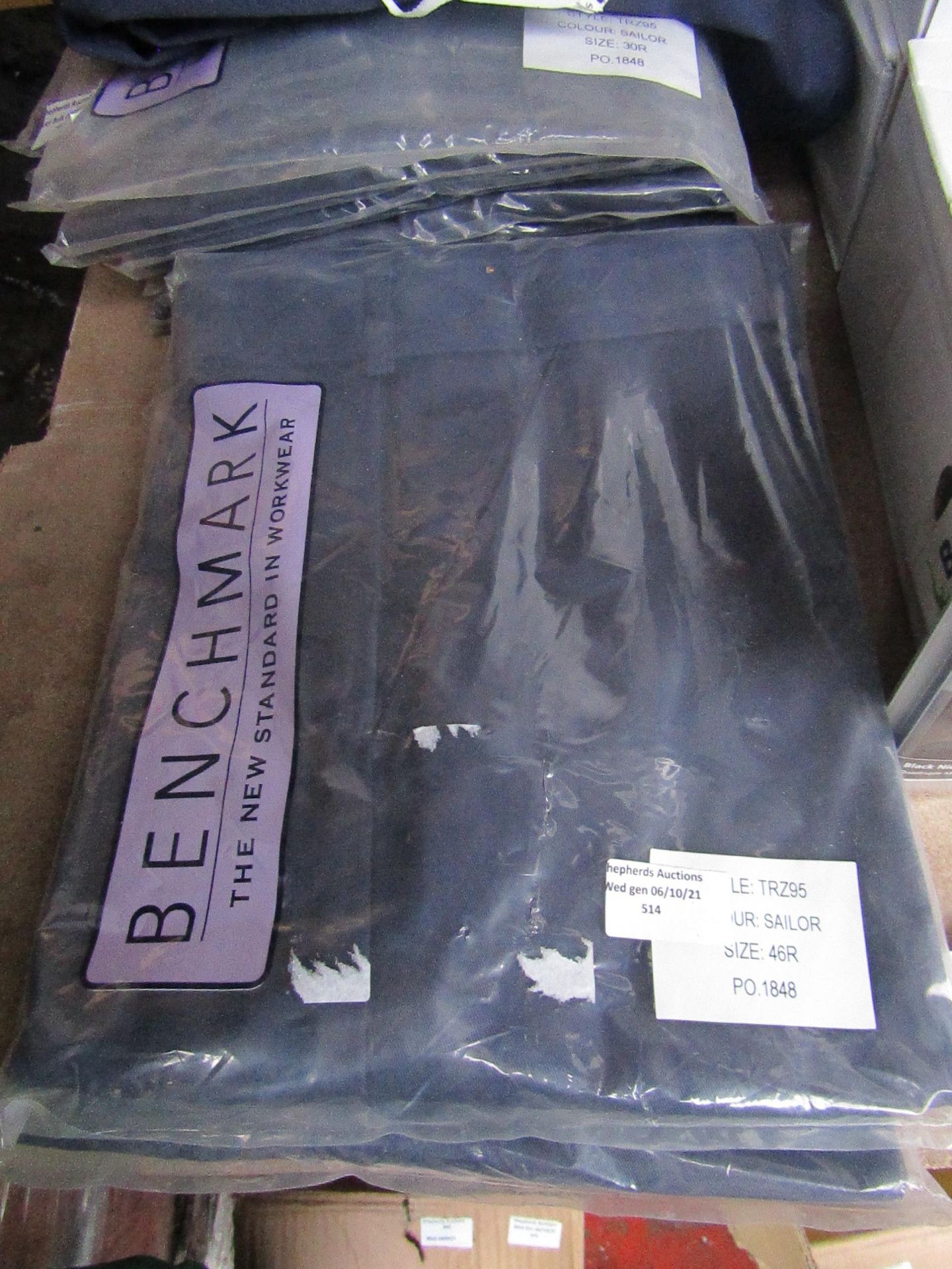 2x Benchmark - Sailor Blue Work Trousers - Size 46R - Unused & Packaged.