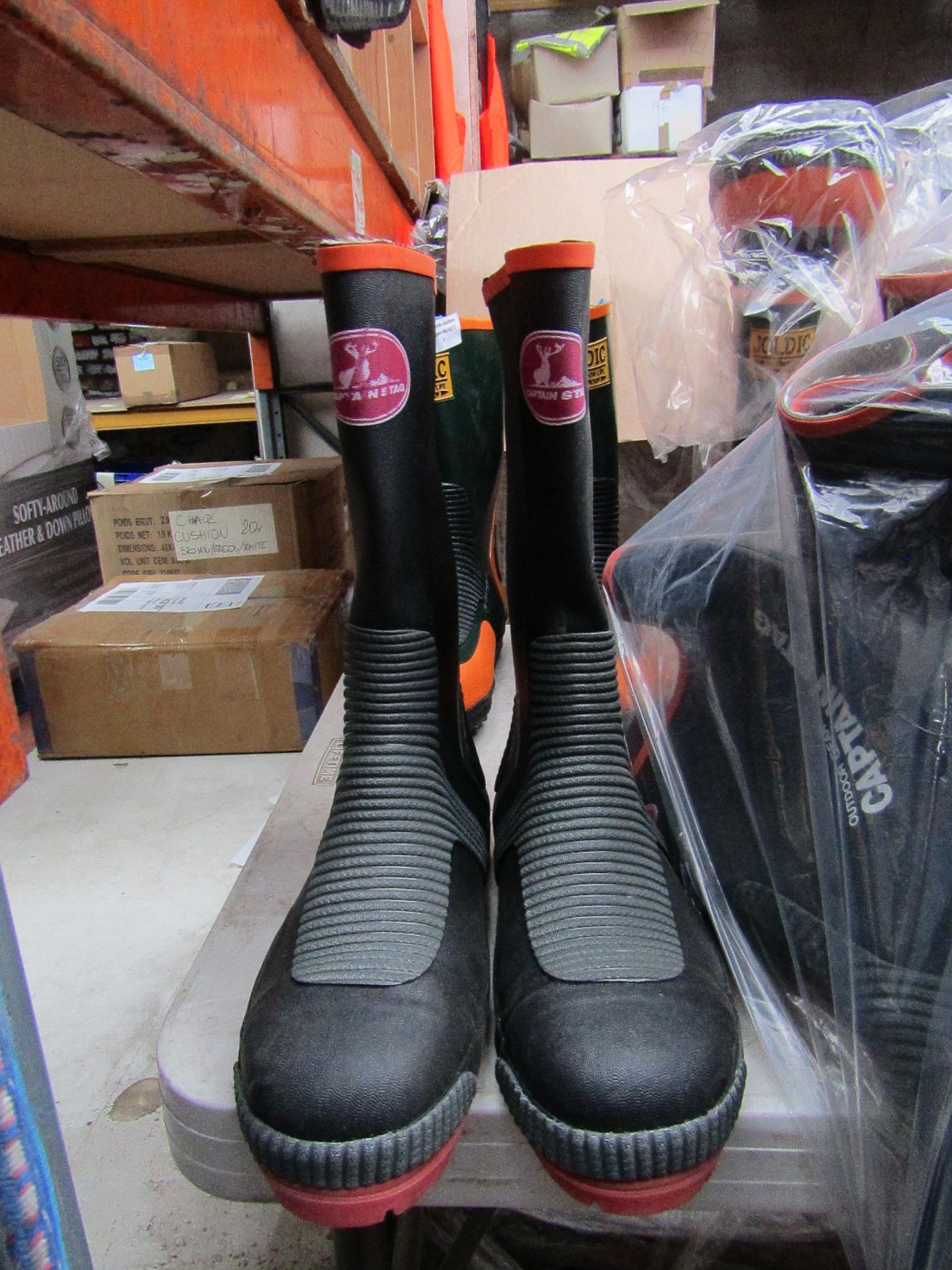 Captain Stagg - Steel-Toe Cap Wellington Boots - Size M - Unused.