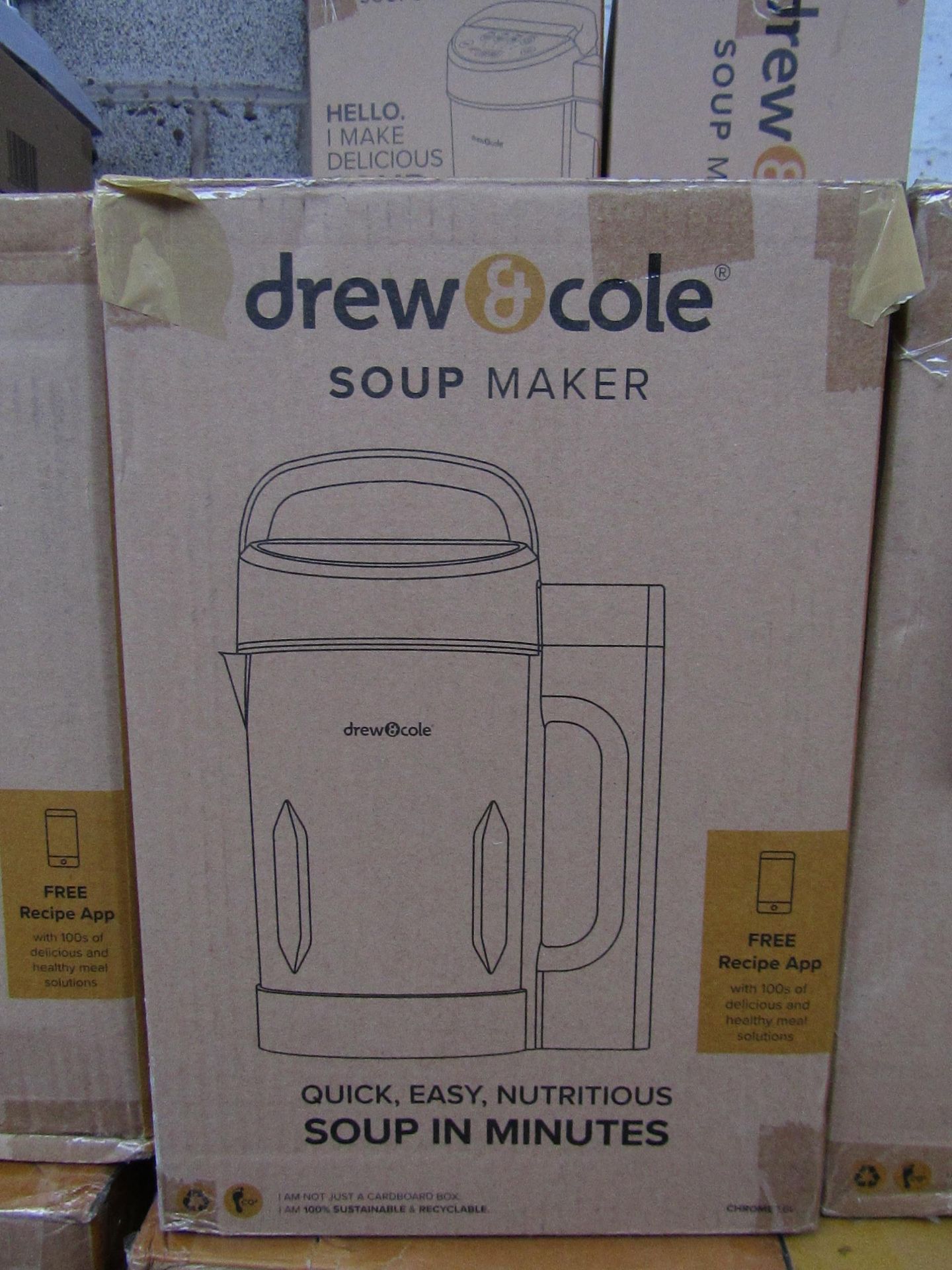 | 2X | DREW & COLE SOUPCHEF | UNCHECKED & BOXED | NO ONLINE RESALE | RRP œ70 | TOTAL LOT RRP œ140 |