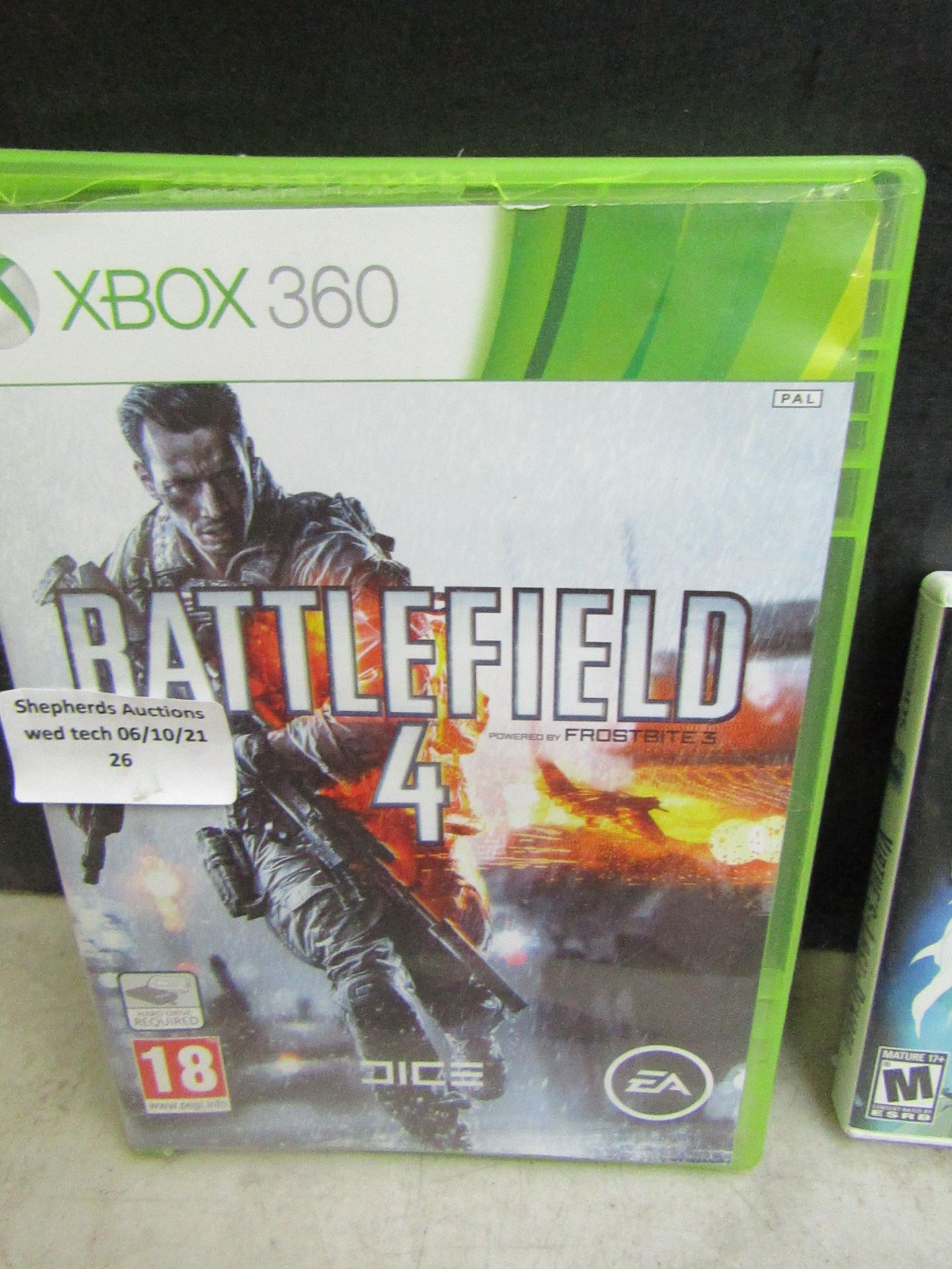 Battlefield 4 for Xbox 360, unchecked in packaging