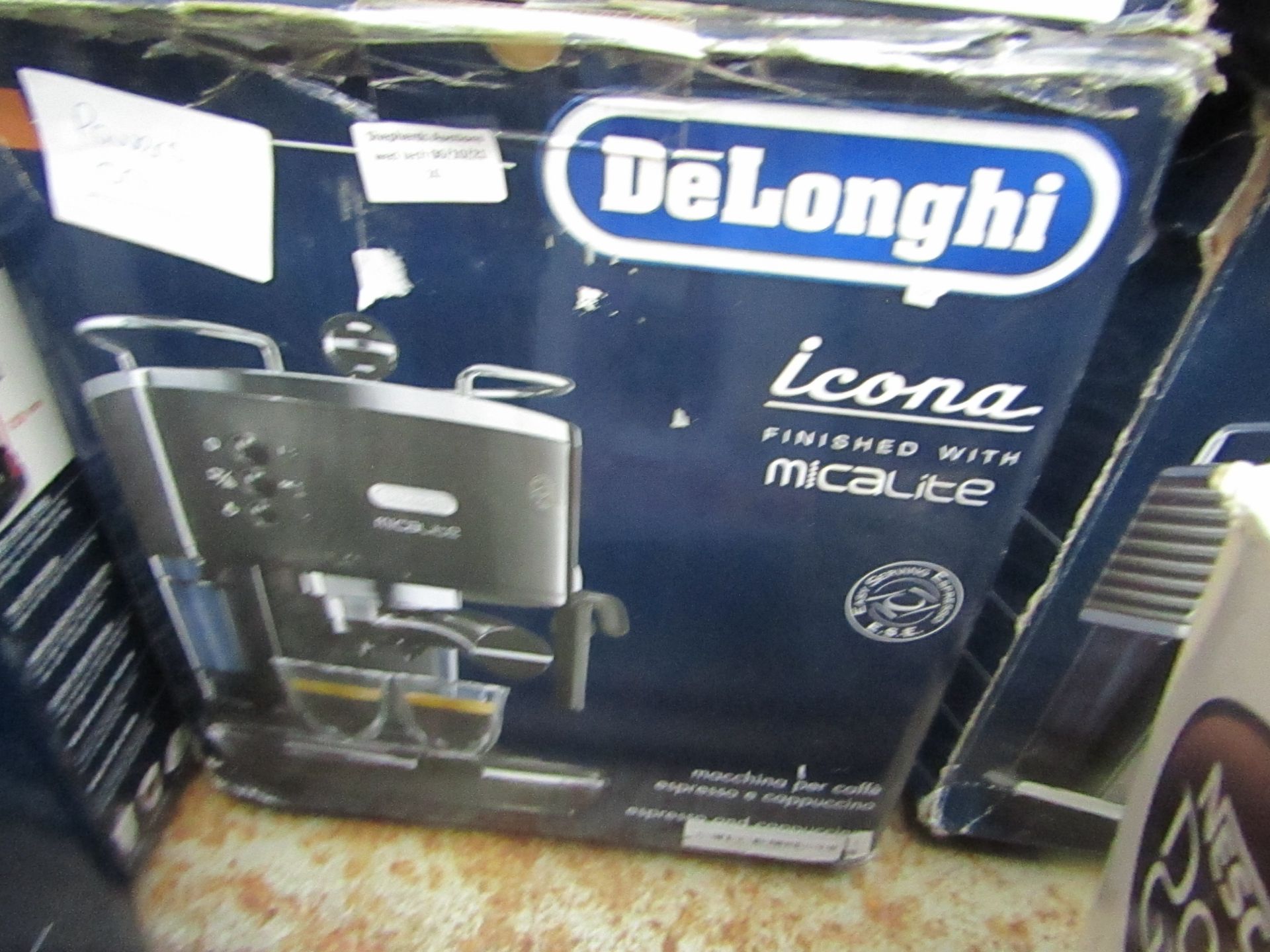 DELONGHI - Icona Micalite ECOM311.BK Coffee Machine – Black - Item Powers On, Unchecked For