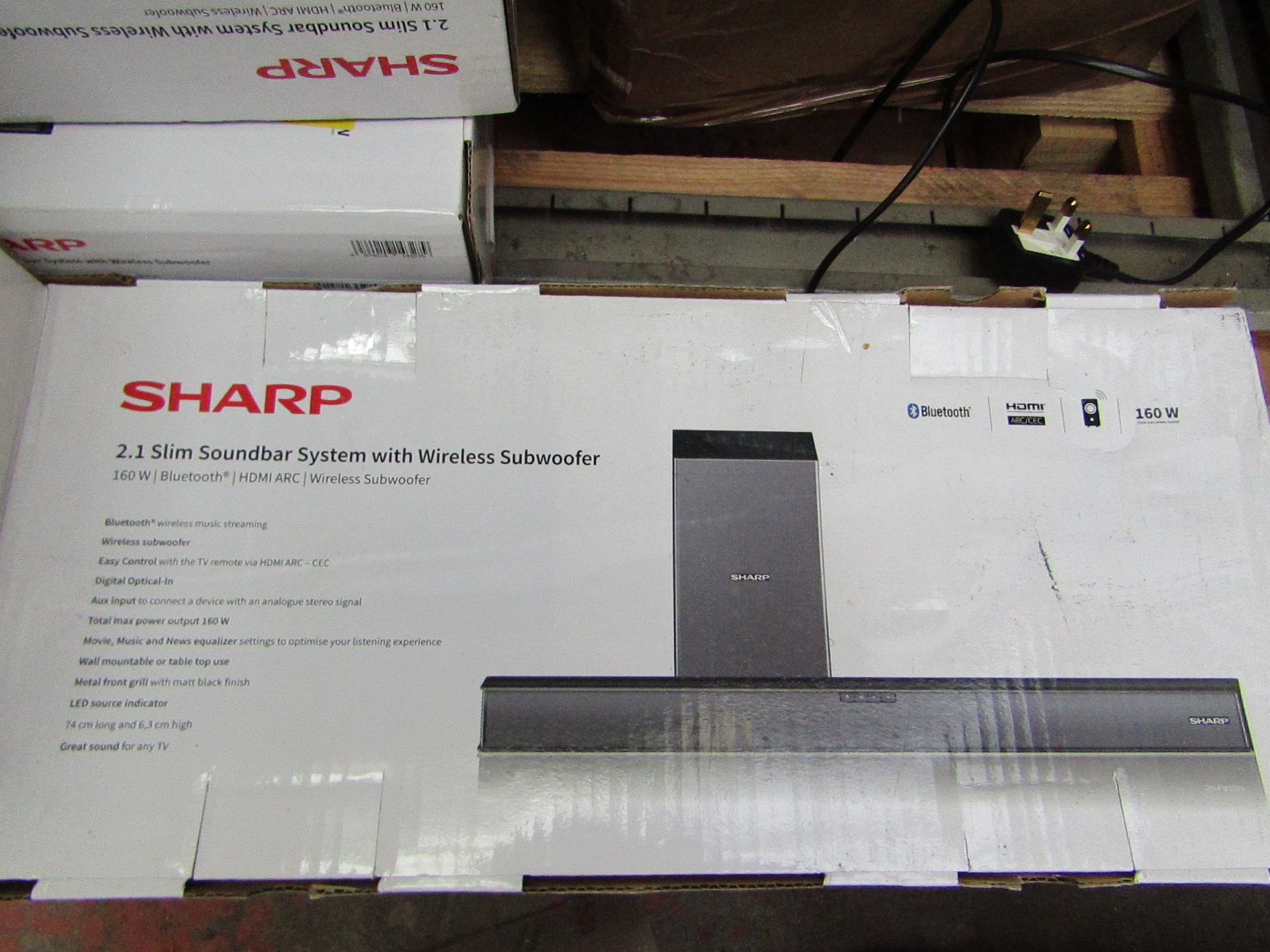 | 1X | SHARP 2.1 SLIM SOUNDBBAR AND WIRELESS SUB | UNCHECKED AND BOXED | RRP £99 |
