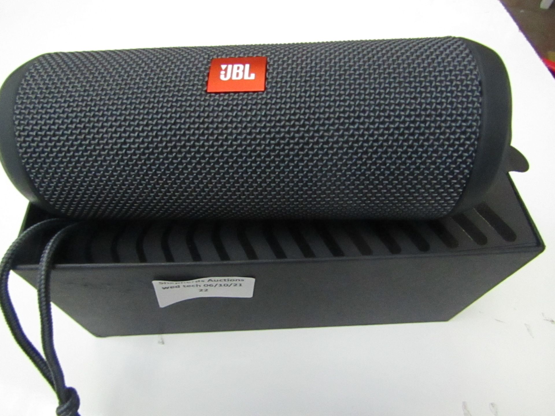 JBL Flip essential wireless speaker, unchecked as no power but it could just need charging, RRP £