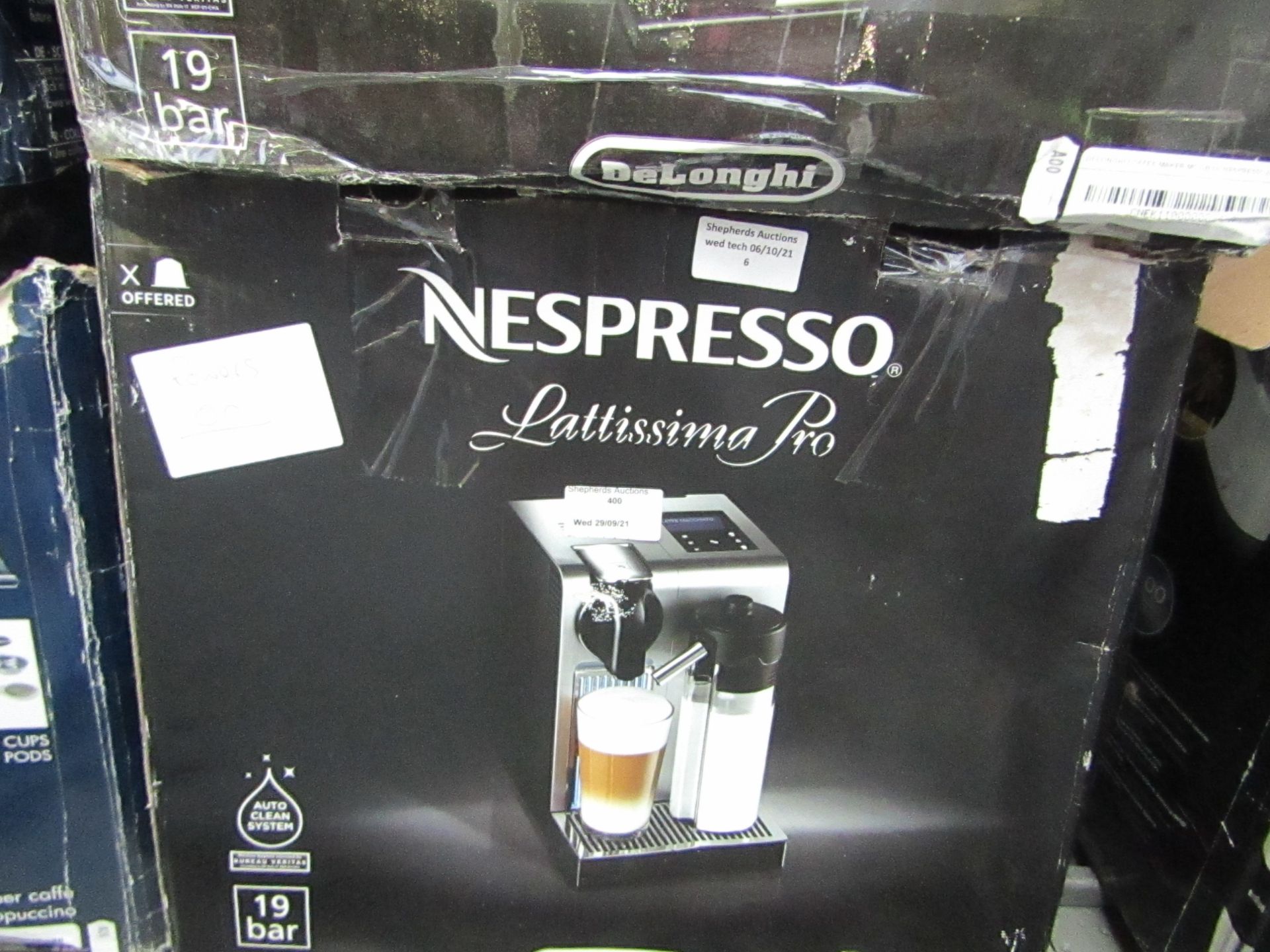 De'Longhi - Nespresso Lattissima Touch EN560.S Coffee Machine - Silver - Unchecked, Untested &