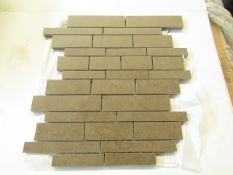 10x Boxes of 8 Vitra Sahara Mocha Mosaic 300 x 150 (in sheets of 300x300, brand new. Total RRP £88