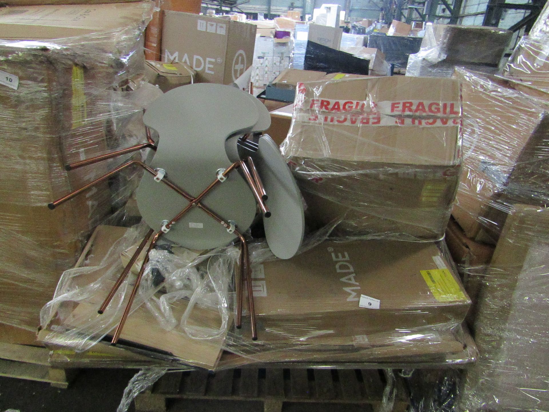 | 1X | PALLET OF FAULTY / MISSING PARTS / DAMAGED CUSTOMER RETURNS MADE.COM STOCK UNMANIFESTED |