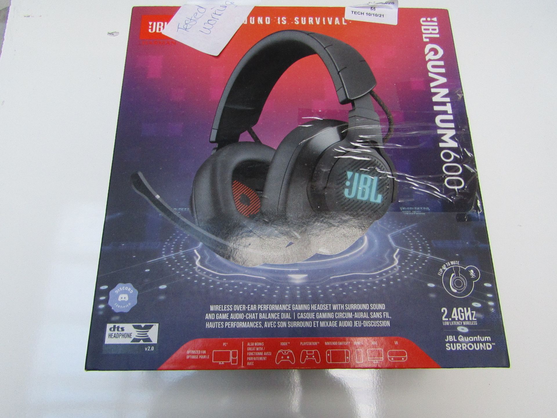 JBL Quantum 600 Wireless Gaming Headset - Tested Working for Sound & Boxed - RRP £100