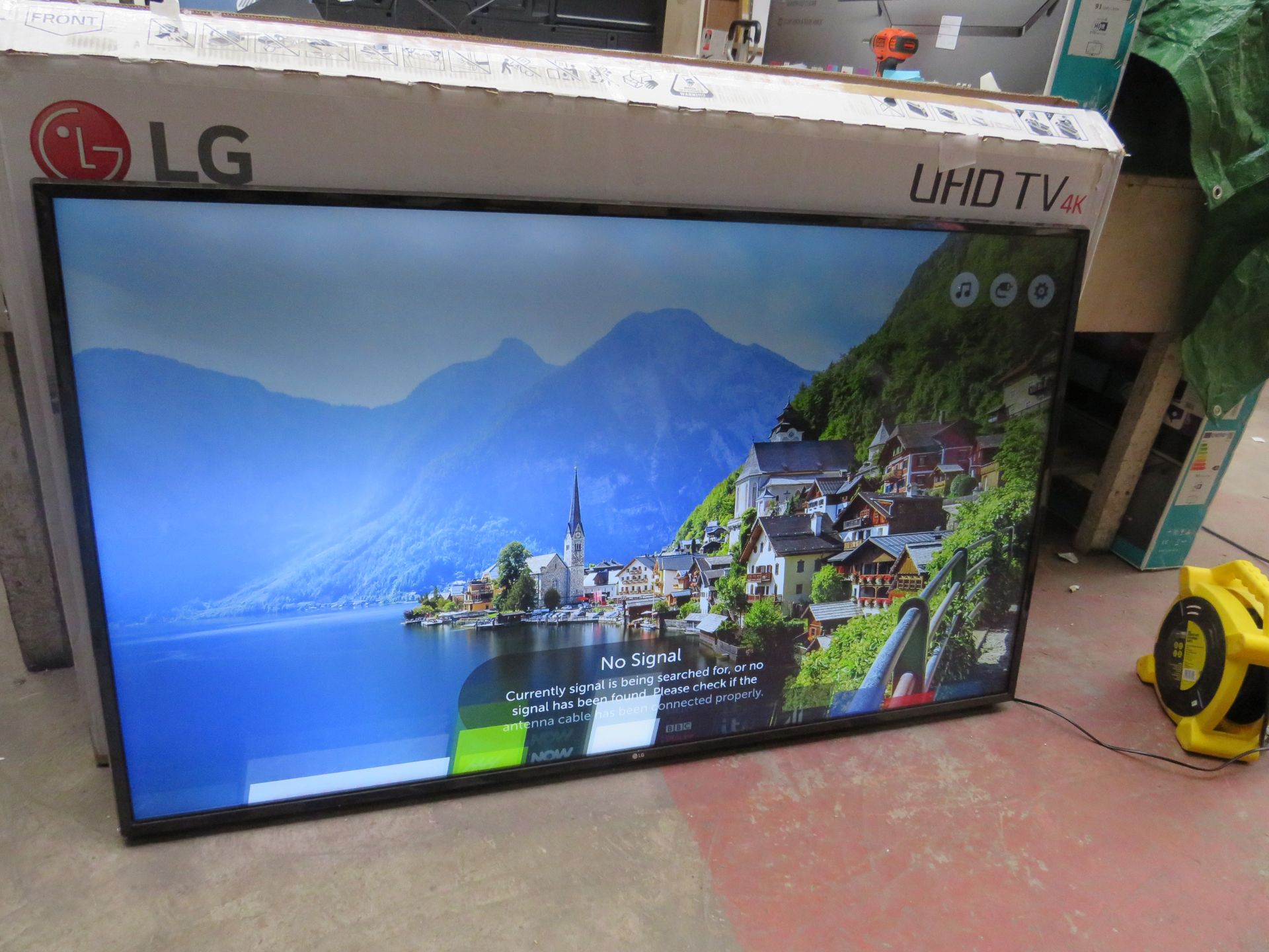 LG 65" 4K UHD TV, tested working. No stand.