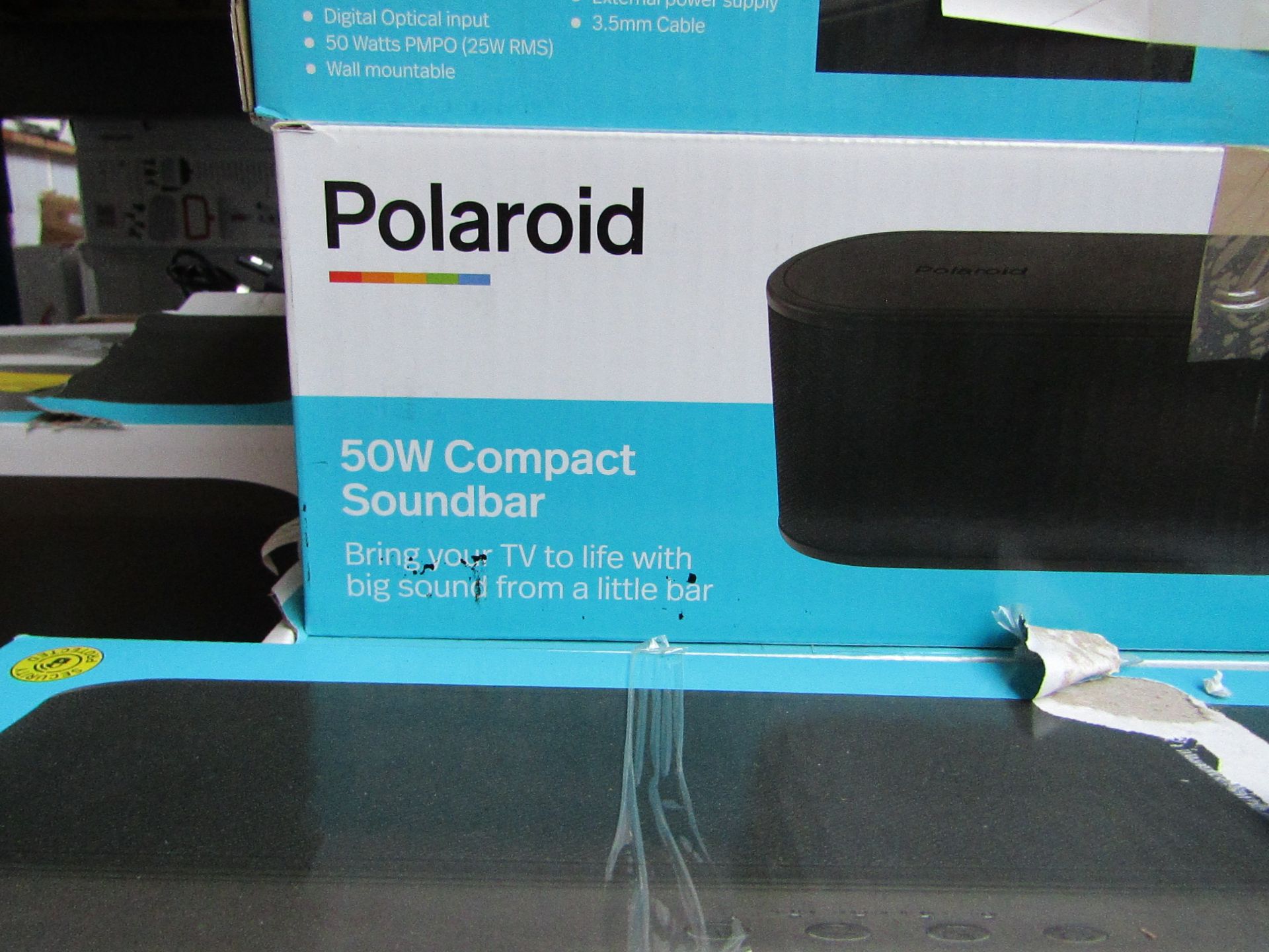 | 1X | POLAROID 50W SOUND BAR | TESTED WORKING | LOAD REF 23002116 | NO ONLINE RESALE | RRP - |