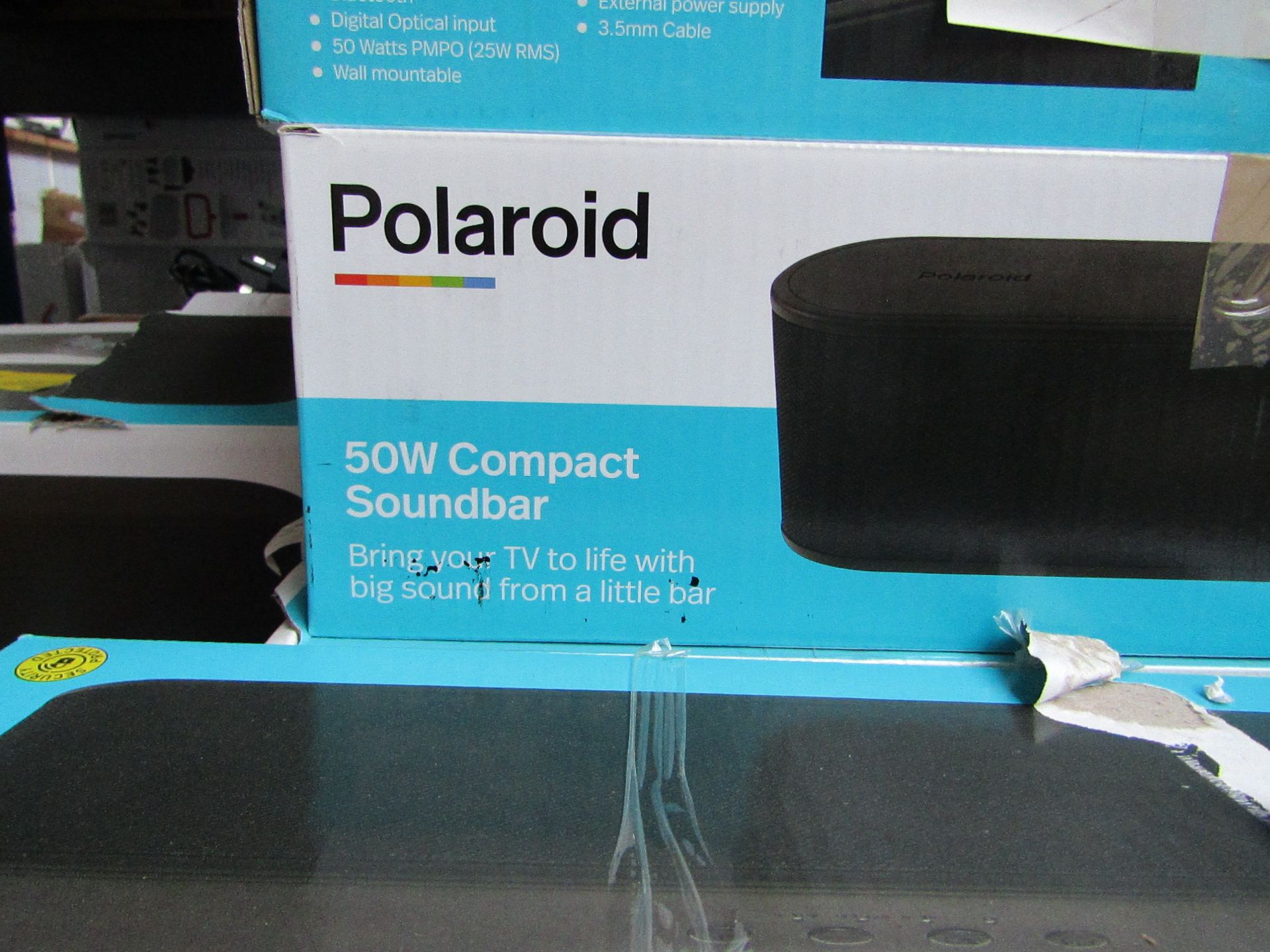 | 1X | POLAROID 50W SOUND BAR | TESTED WORKING | LOAD REF 23002116 | NO ONLINE RESALE | RRP - |