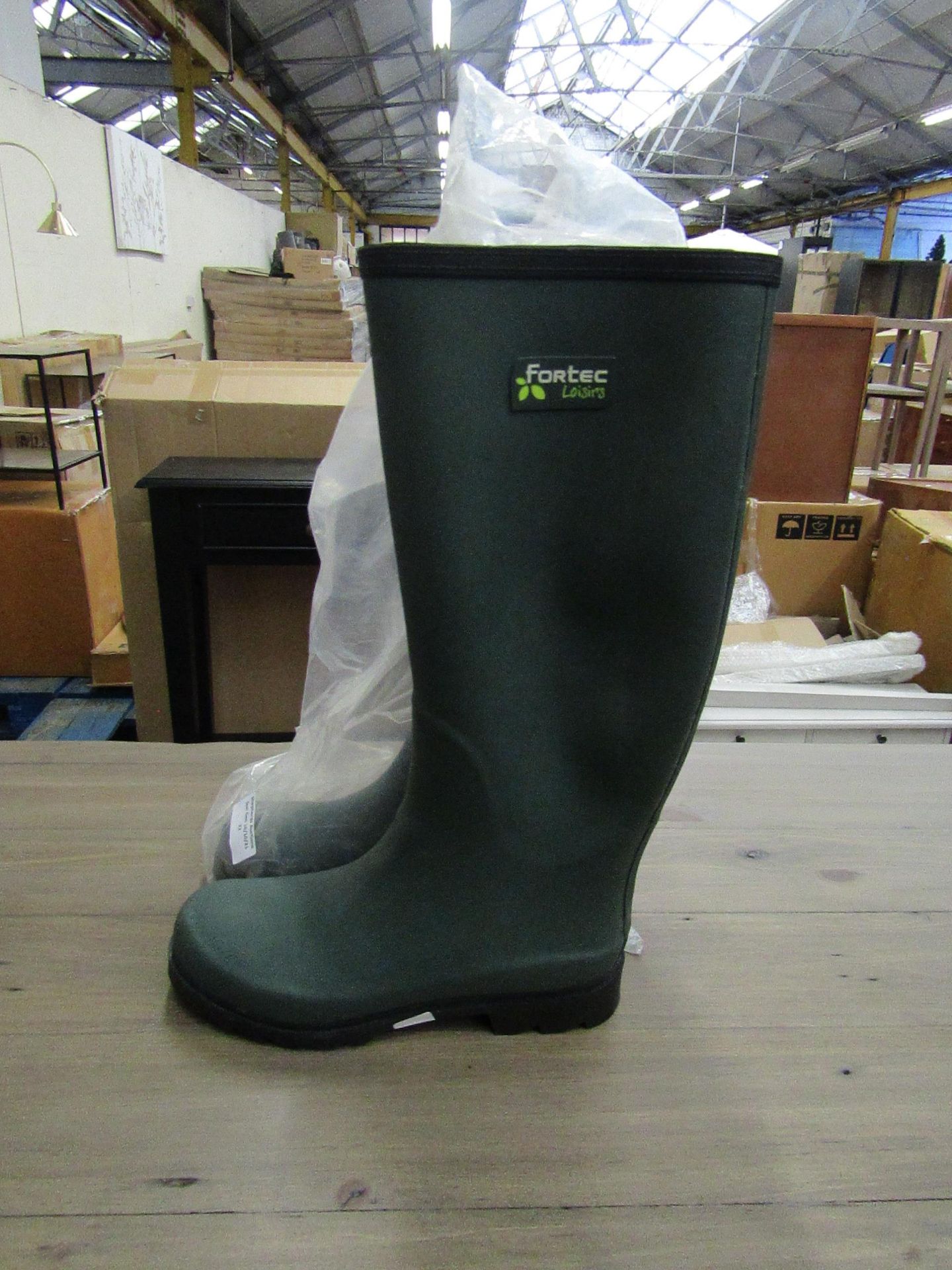 1X PAIR OF FORTEC WELLINGTON BOOTS - SIZE 4 - LOOK TO BE UNUSED