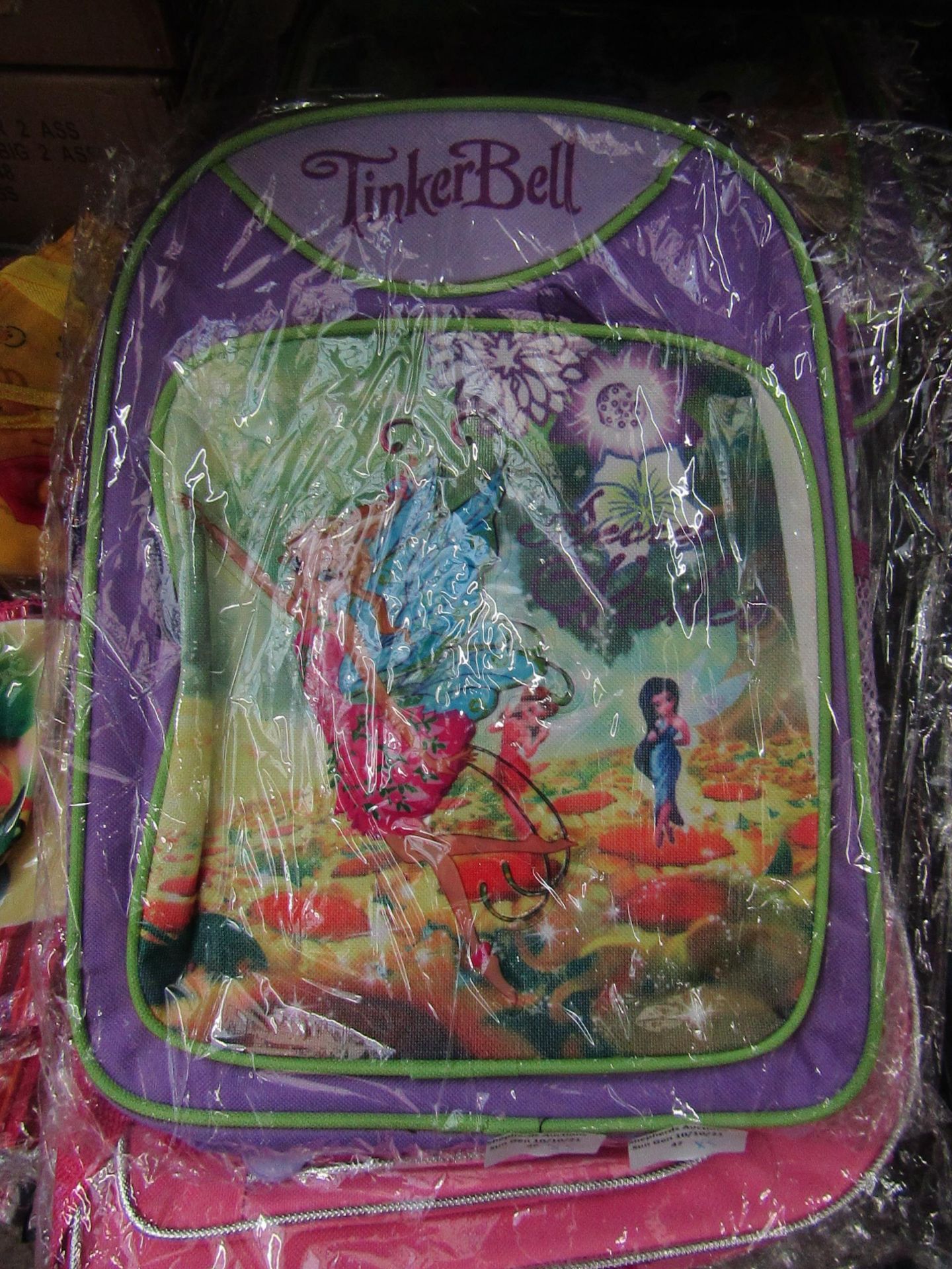 10X TINKERBELL KIDS SMALL SHOULDER BAG, SUITABLE FOR SCHOOL, NEW & ACKAGED.