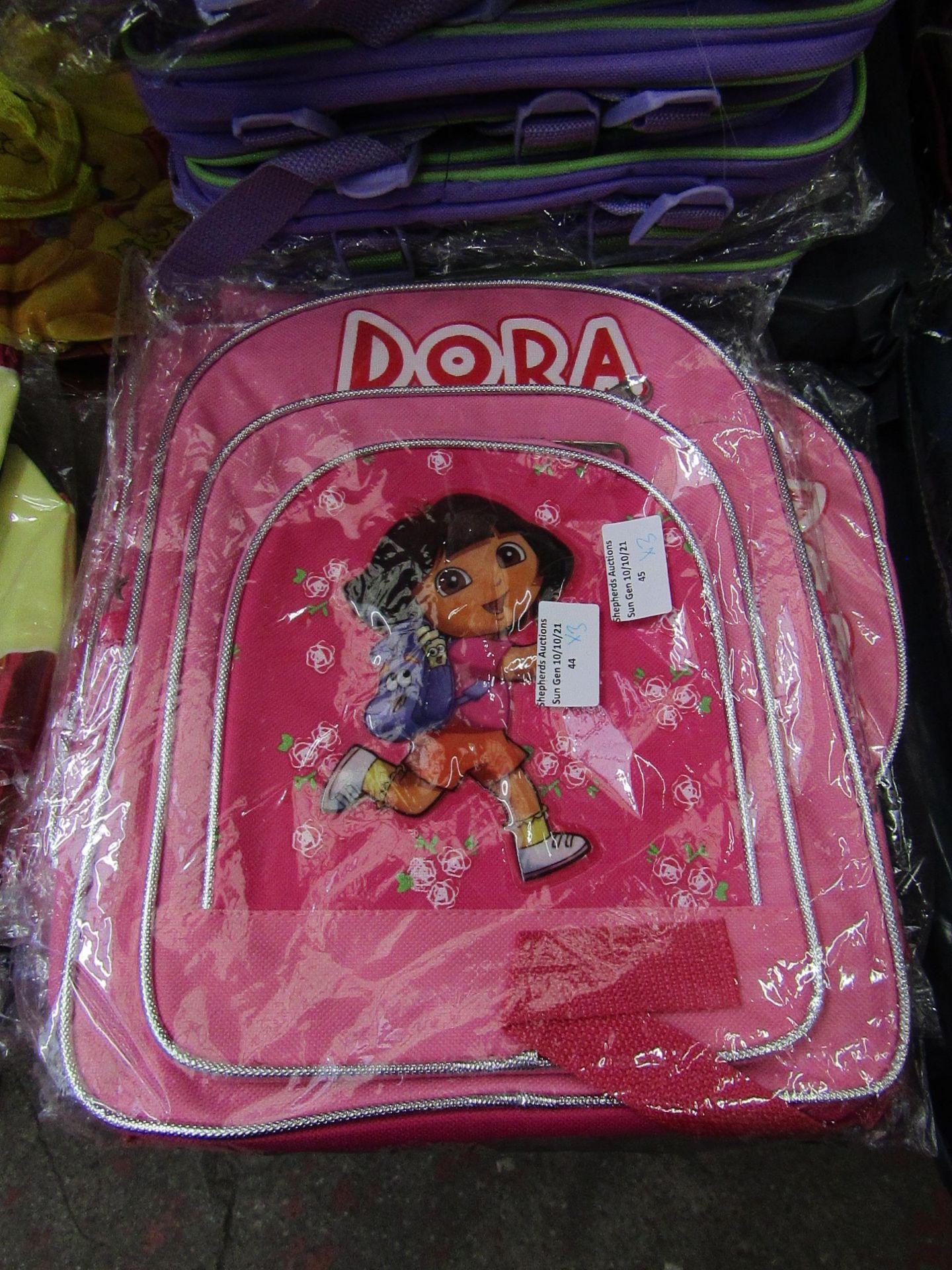 4X DORA KIDS SMALL SHOULDER BAG, SUITABLE FOR SCHOOL, NEW AND PACKAGED