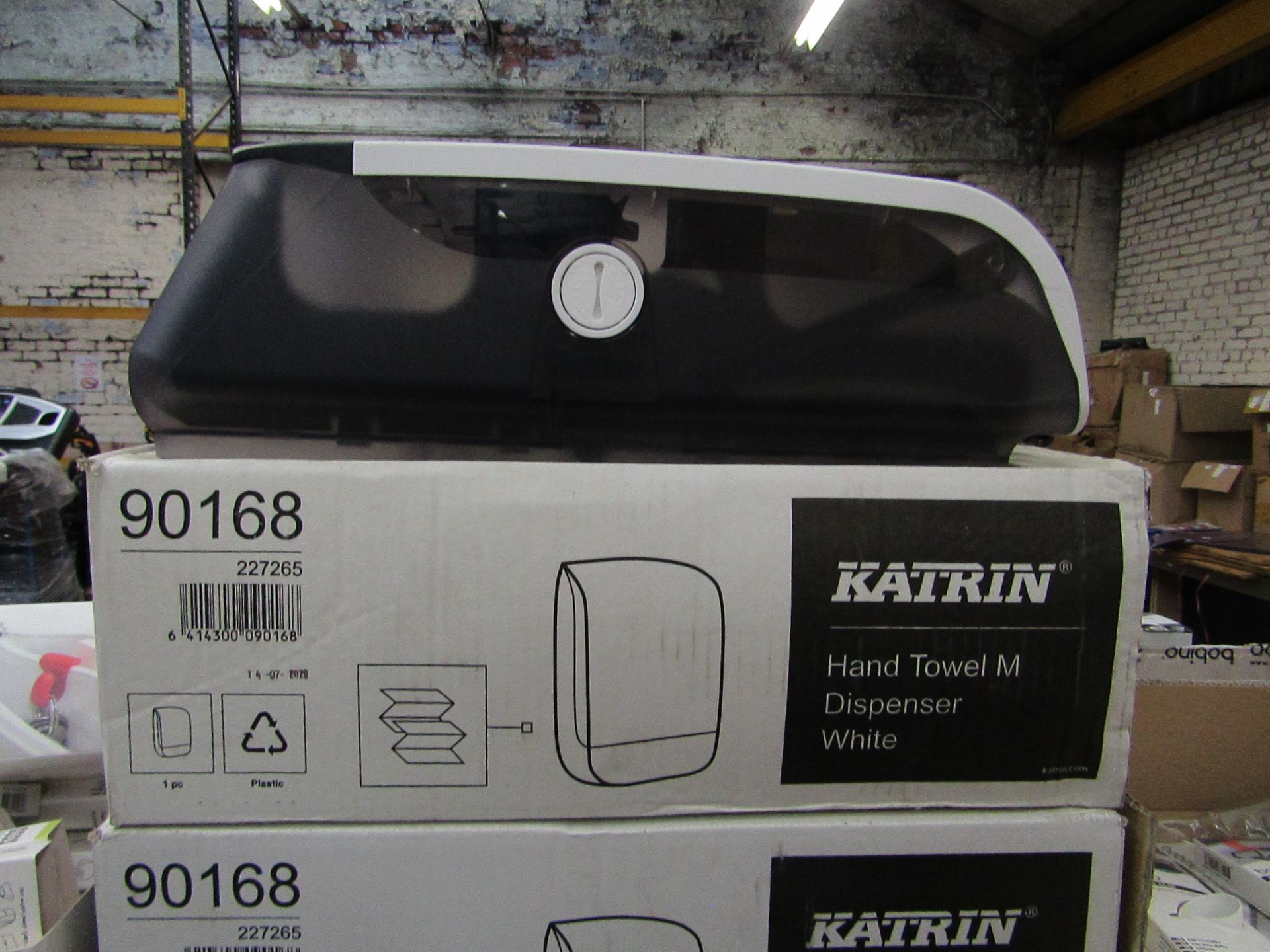 Katrin Hand Towel Dispenser, new and boxed.