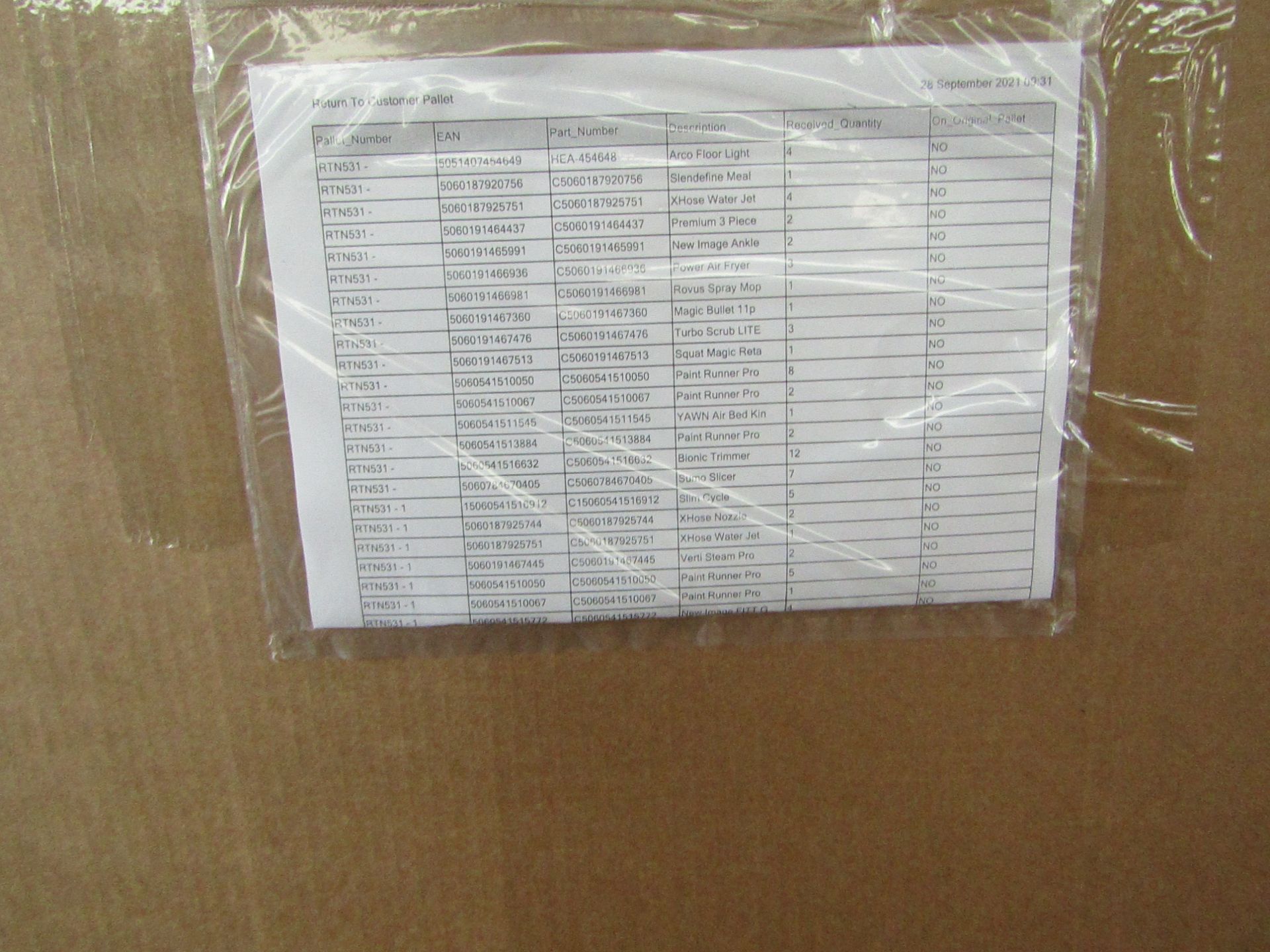 | 1x | PALLET CONTAINING CUSTOMER RETURN STOCK FROM A LARGE ONLINE RETAILER | UNCHECKED RETURNS