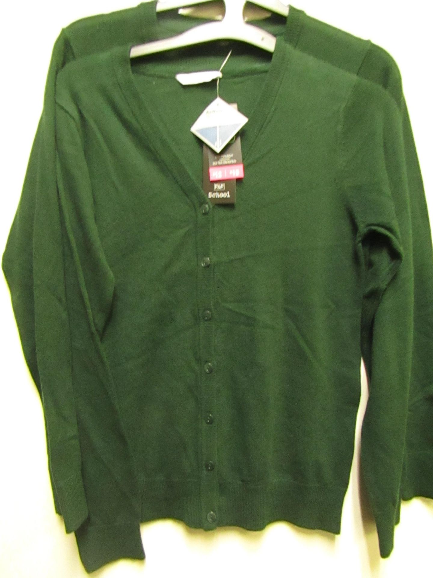 5 X 2 Girls Green School Cardigans Aged 10/11 yrs All New