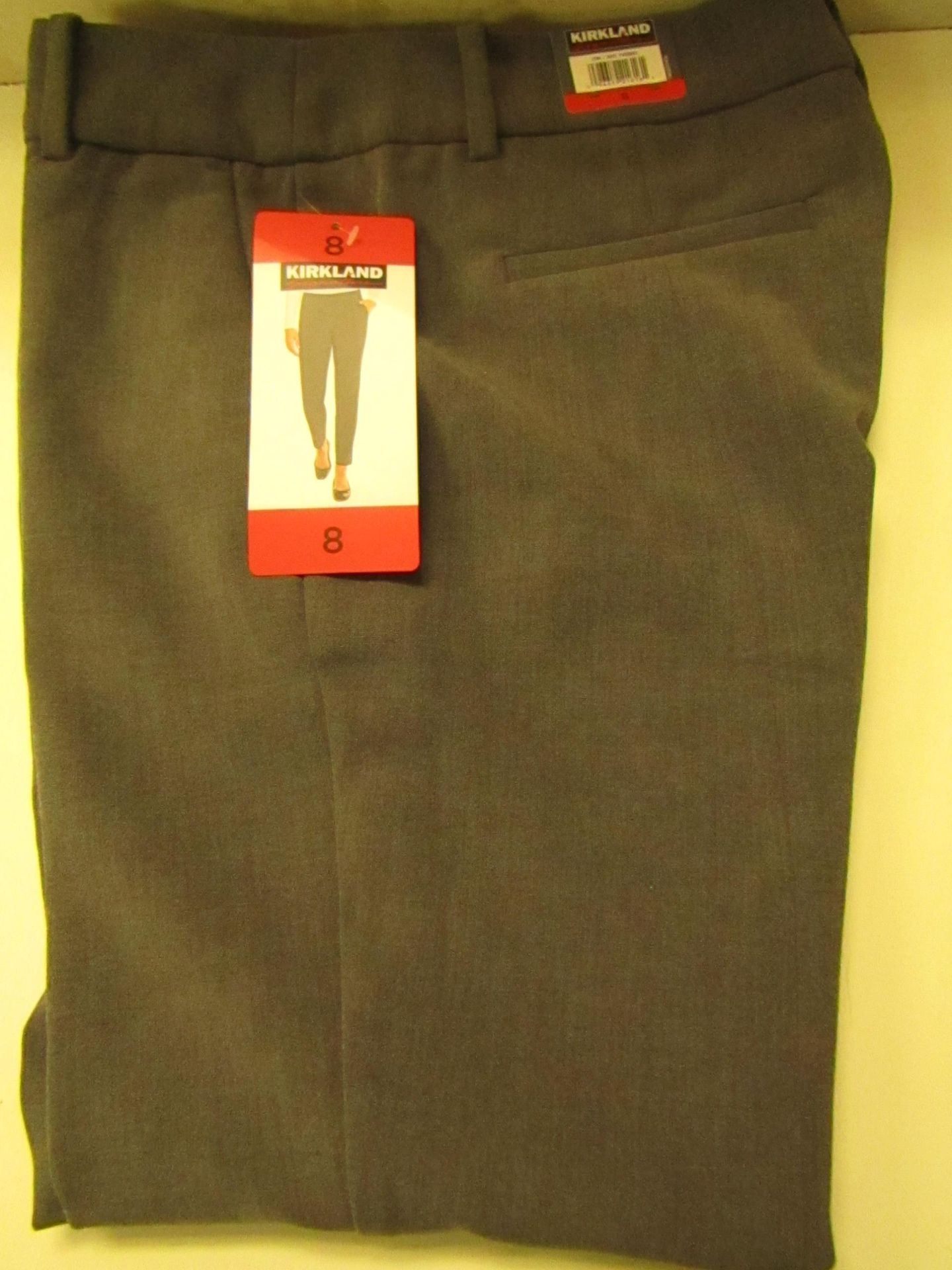 Kirkland Signature Ladies Trouser Grey Size 8 New With Tags