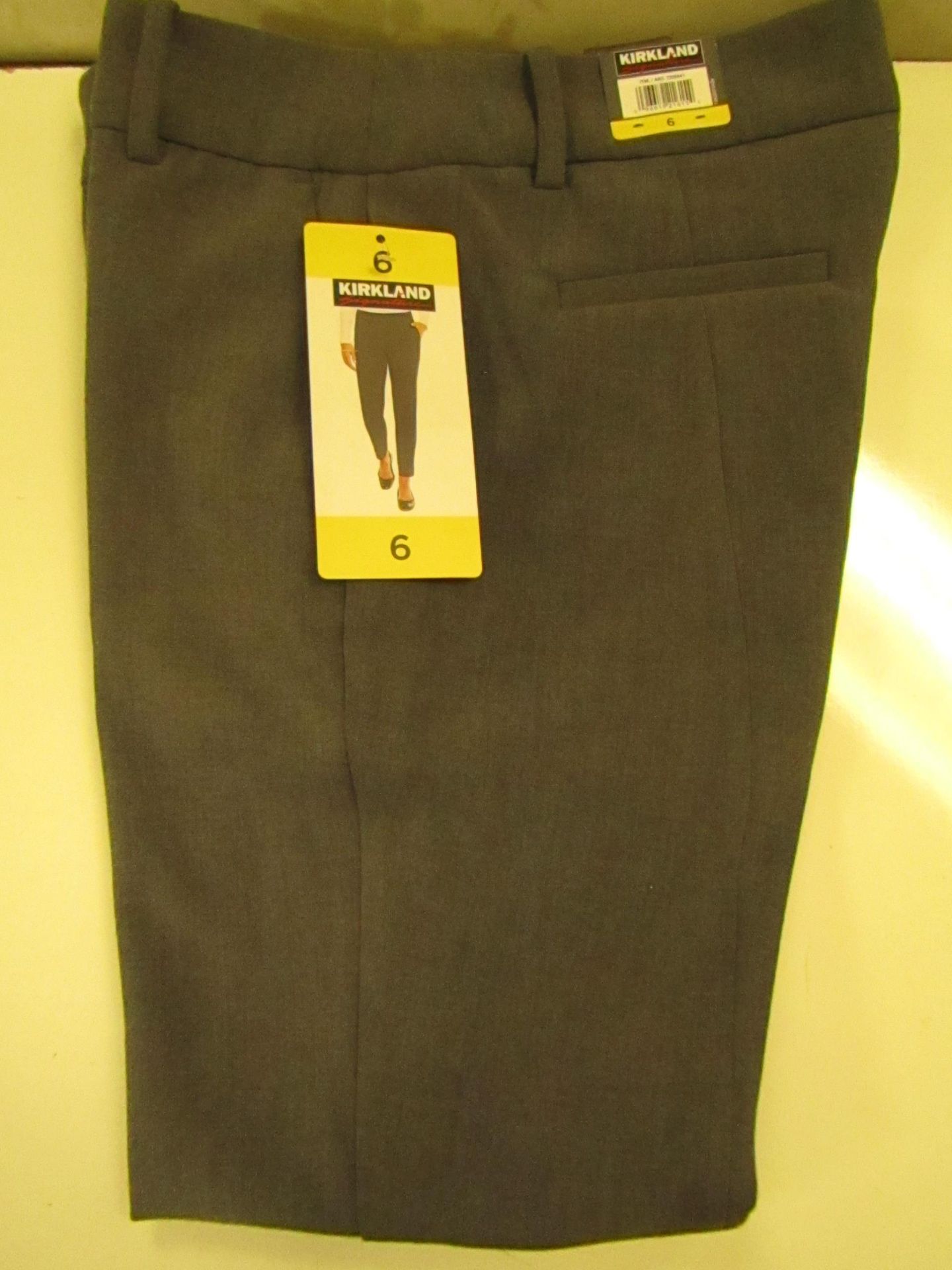 Kirkland Signature Ladies Trouser Grey Size 6 New With Tags