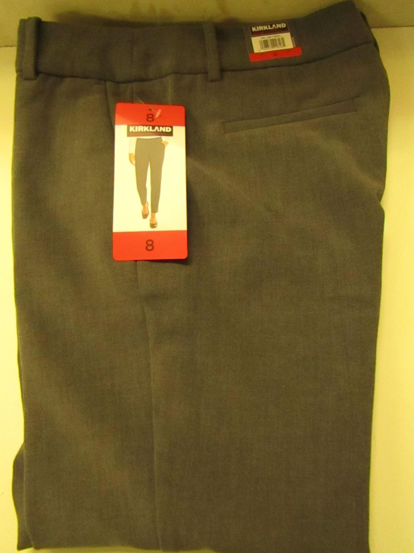 Kirkland Signature Ladies Trouser Grey Size 8 New With Tags