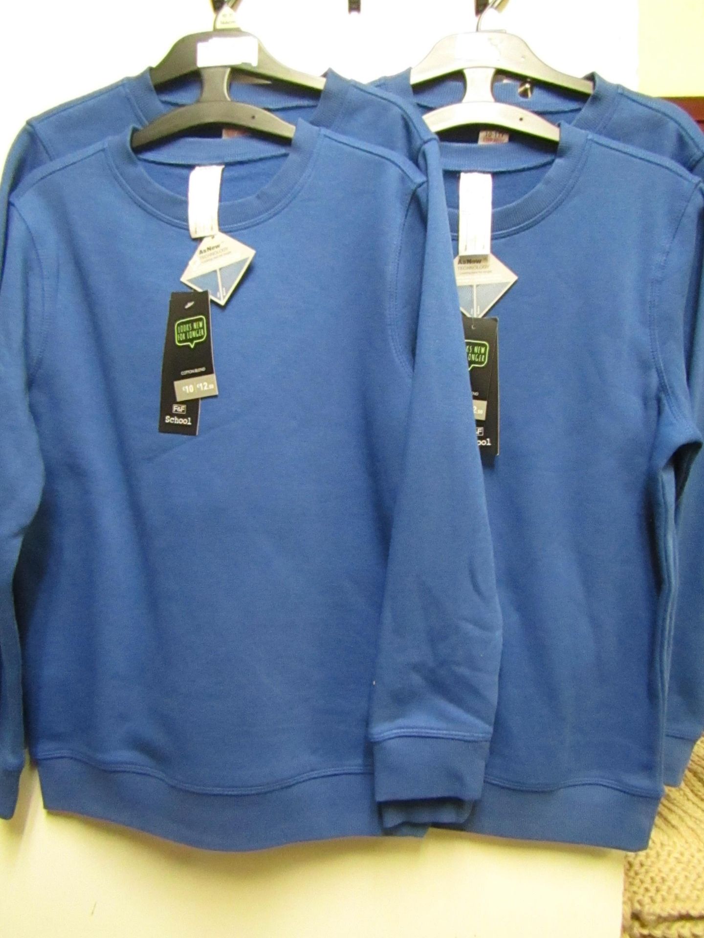 2 X 2 Blue Sweatshirts Aged 10/11 yrs All New