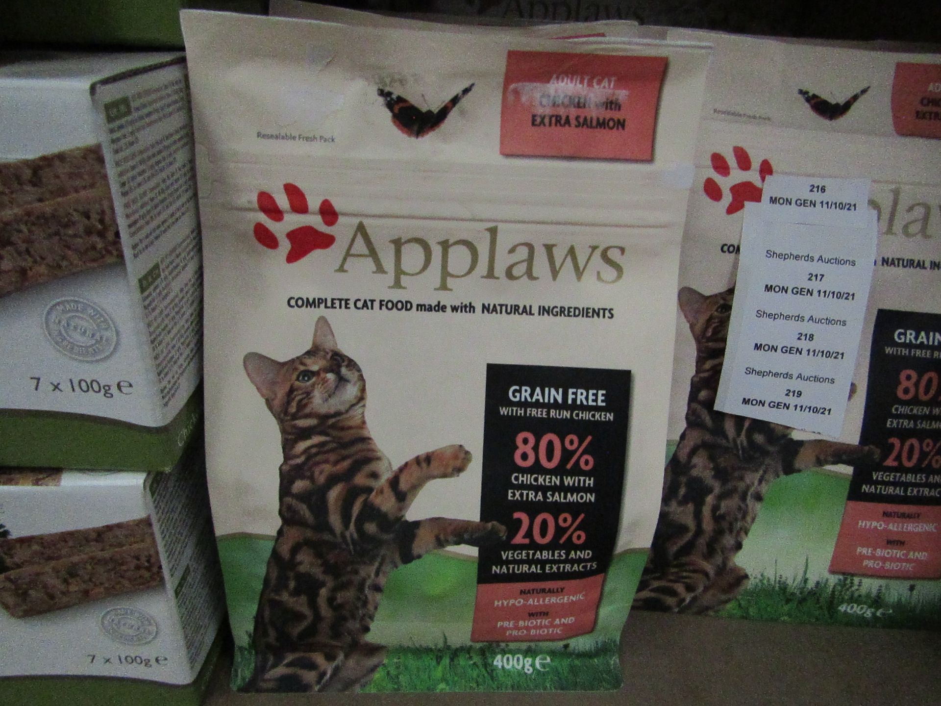 Applaws 400g Adult cat food Grain free chicken with extra salmon - BB 25/08/2022