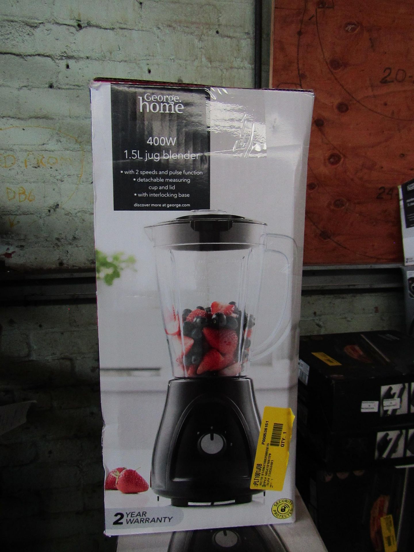 5x 400w 1.5L Jug Blender | Unchecked & Boxed | RRP £15 | Total lot RRP £75 | Load Ref 23003080|