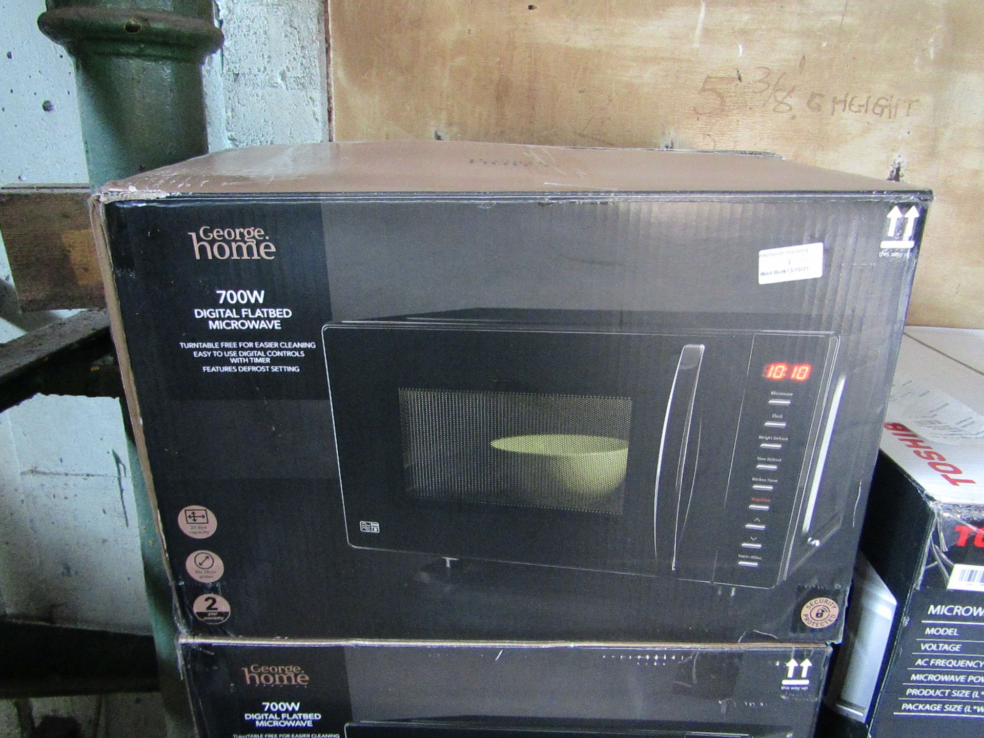 5X 700W Digital Flatbed Microwaves | Unchecked & Boxed | RRP £60 | Total lot RRP £300 | Load Ref