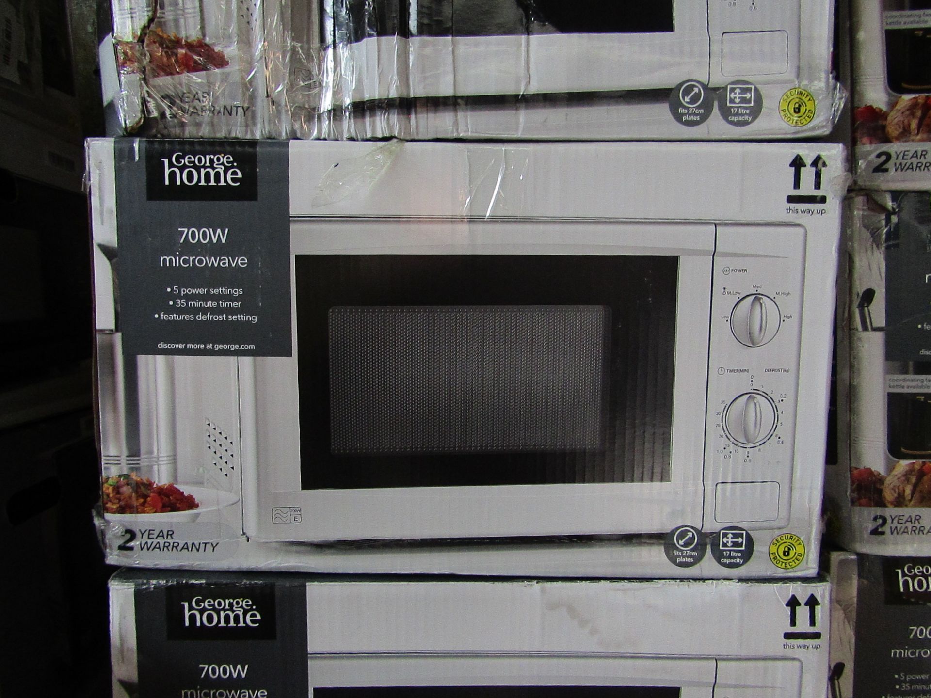 5x 700W Manual Microwaves | Silver | Unchecked & Boxed | RRP £40 | Total lot RRP £200 | Load Ref