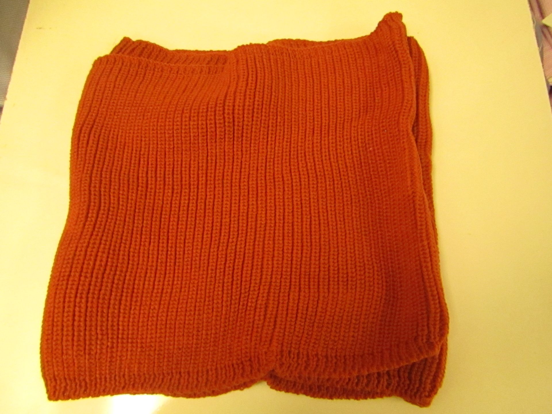 6 X Knitted Snoods Burnt Orange All New & Packaged