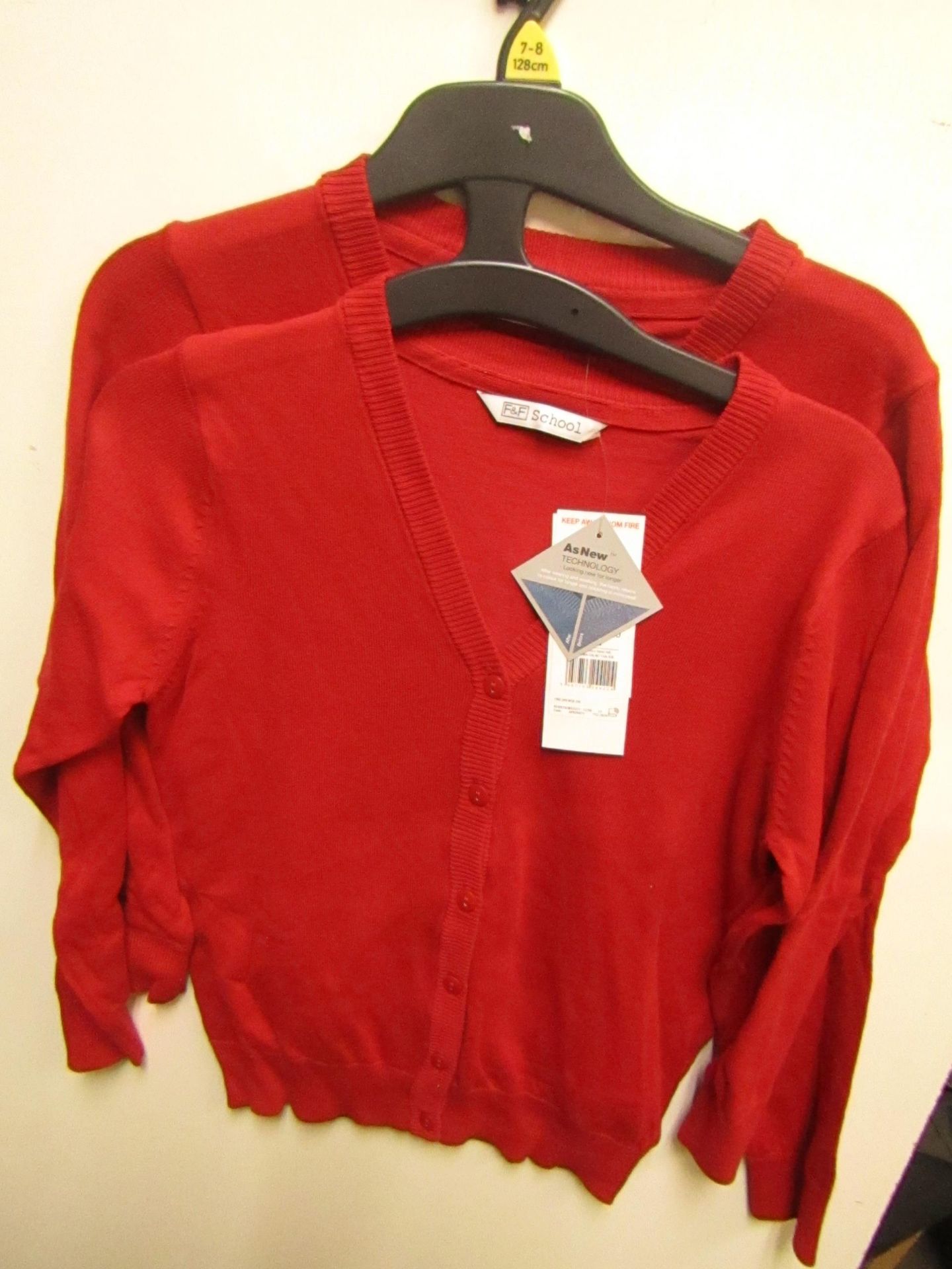 10 X F&F Girls Red School Jumpers Aged 7-8yrs New With Tags