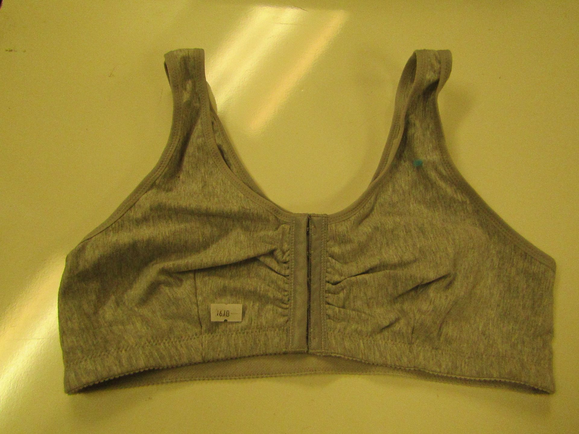 4 X No Wire Front Fastner Bra"s Grey Approx Size X/L New No Tags
