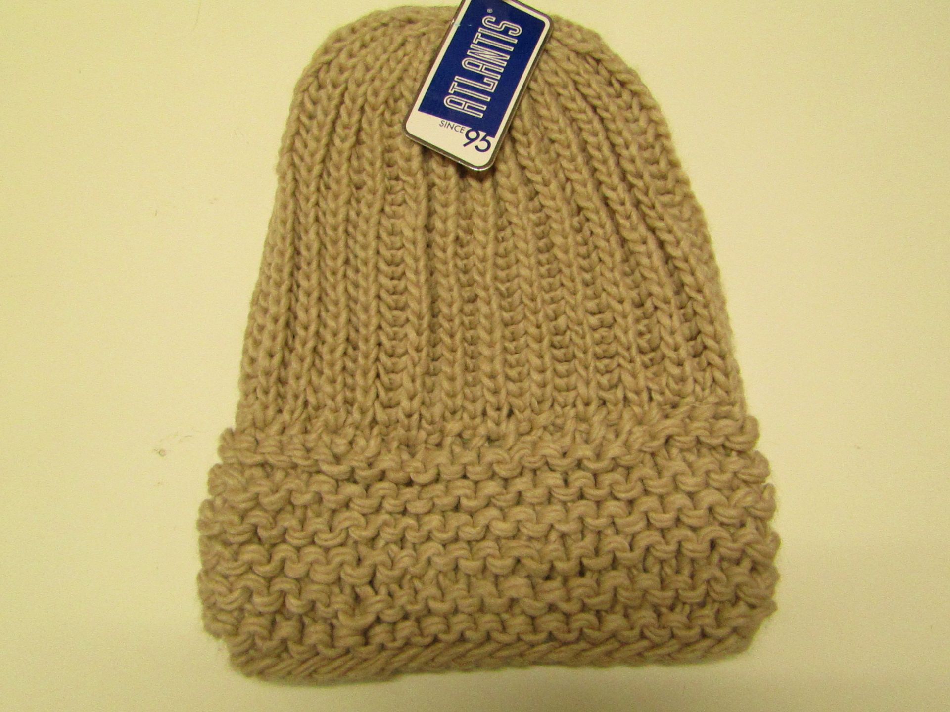 10 X Atlantis Beige Knitted Winter Hats All New With Tags