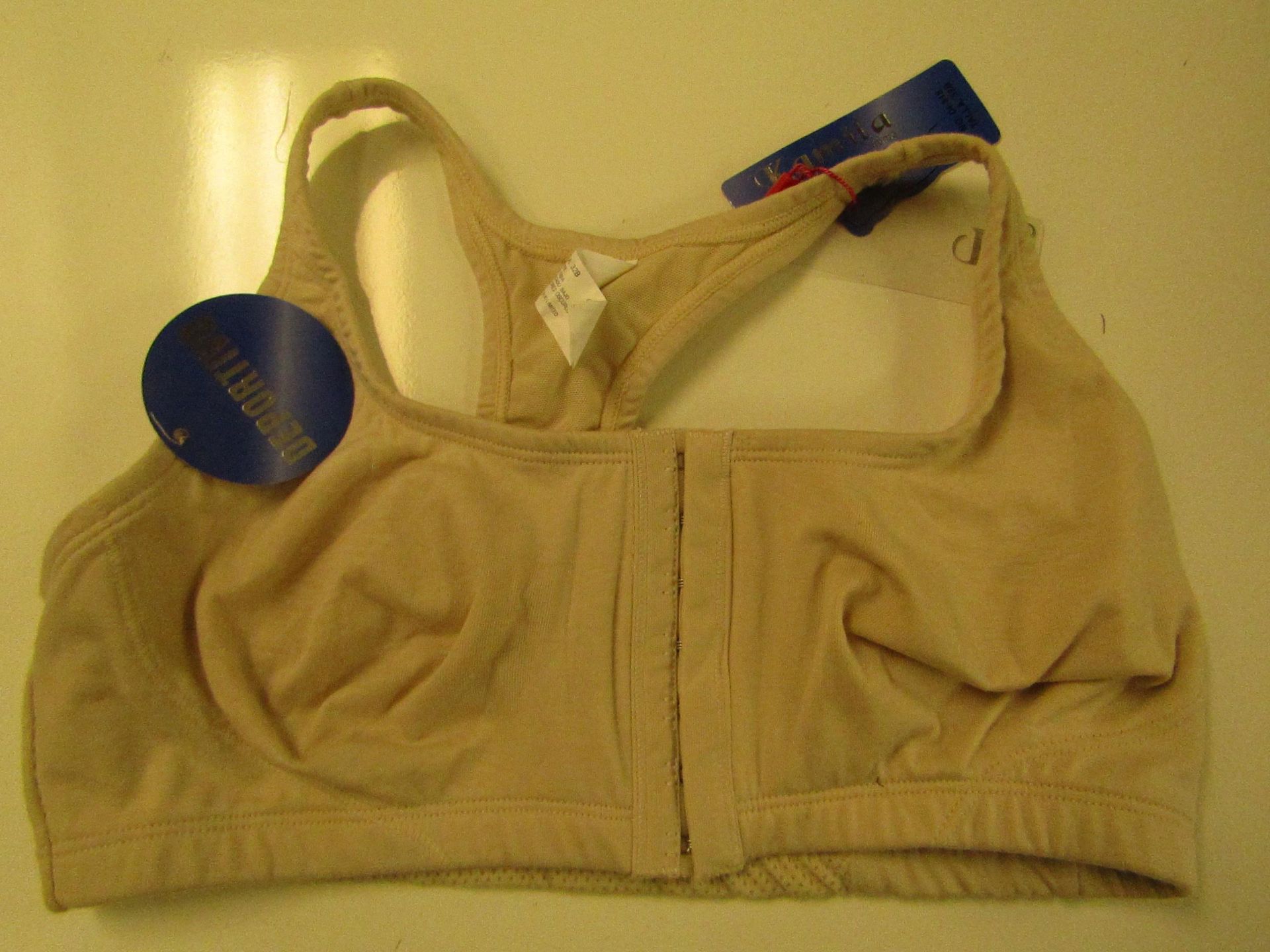 4 X No Wire Front Fastner Bra"s Beige Approx Size34B New No Tags