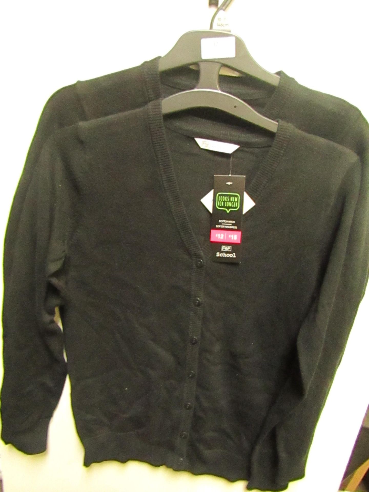 6 X F&F Girls Black Cardigans Aged 10-11yrs new With tags ( These have Still Got The Store