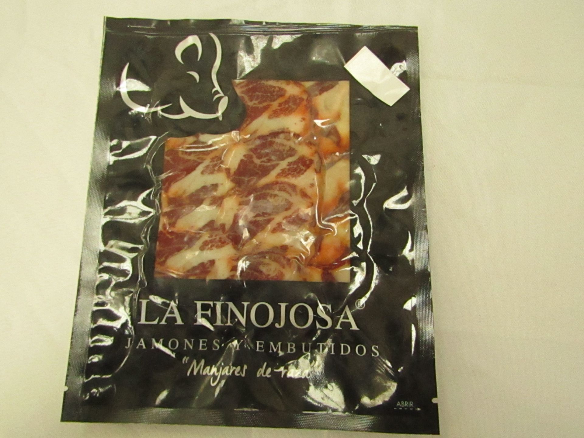 5x La Finojosa 100g packets Sliced Iberian cured ham in slices. BB 18.3.22 RRP £16.25 per packet