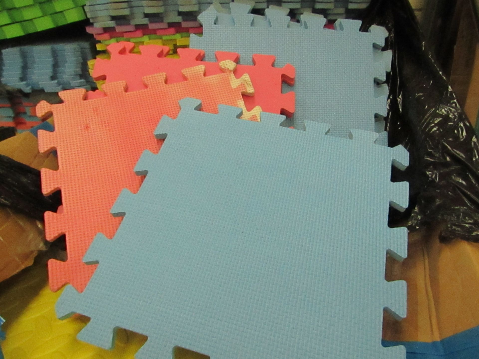 10x Square Foam Floor Mats - Sizes & Colours May Vary - Unused.