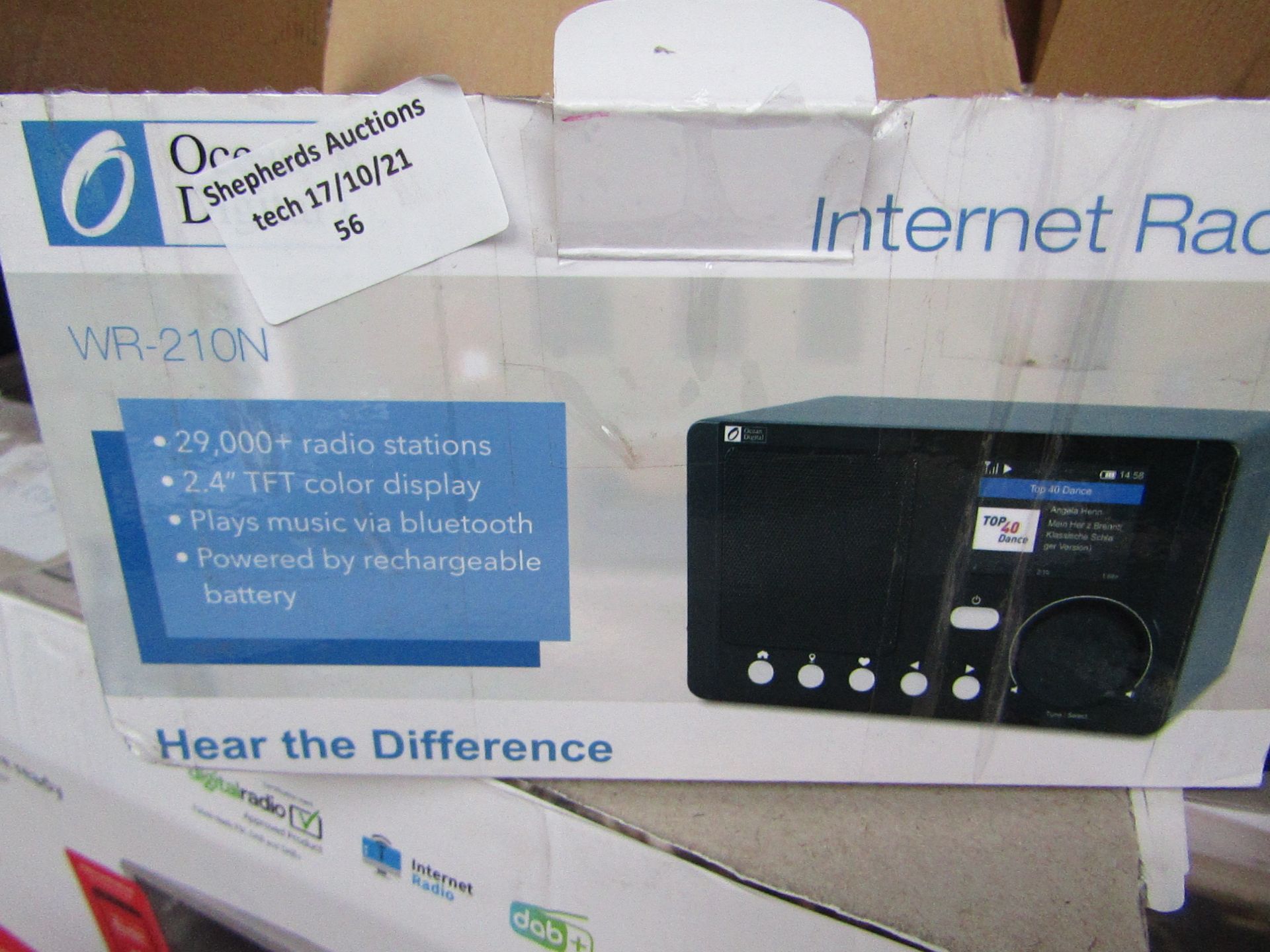 Ocean Digital WR-210N Internet Radio - Tested Working & Boxed - RRP £85