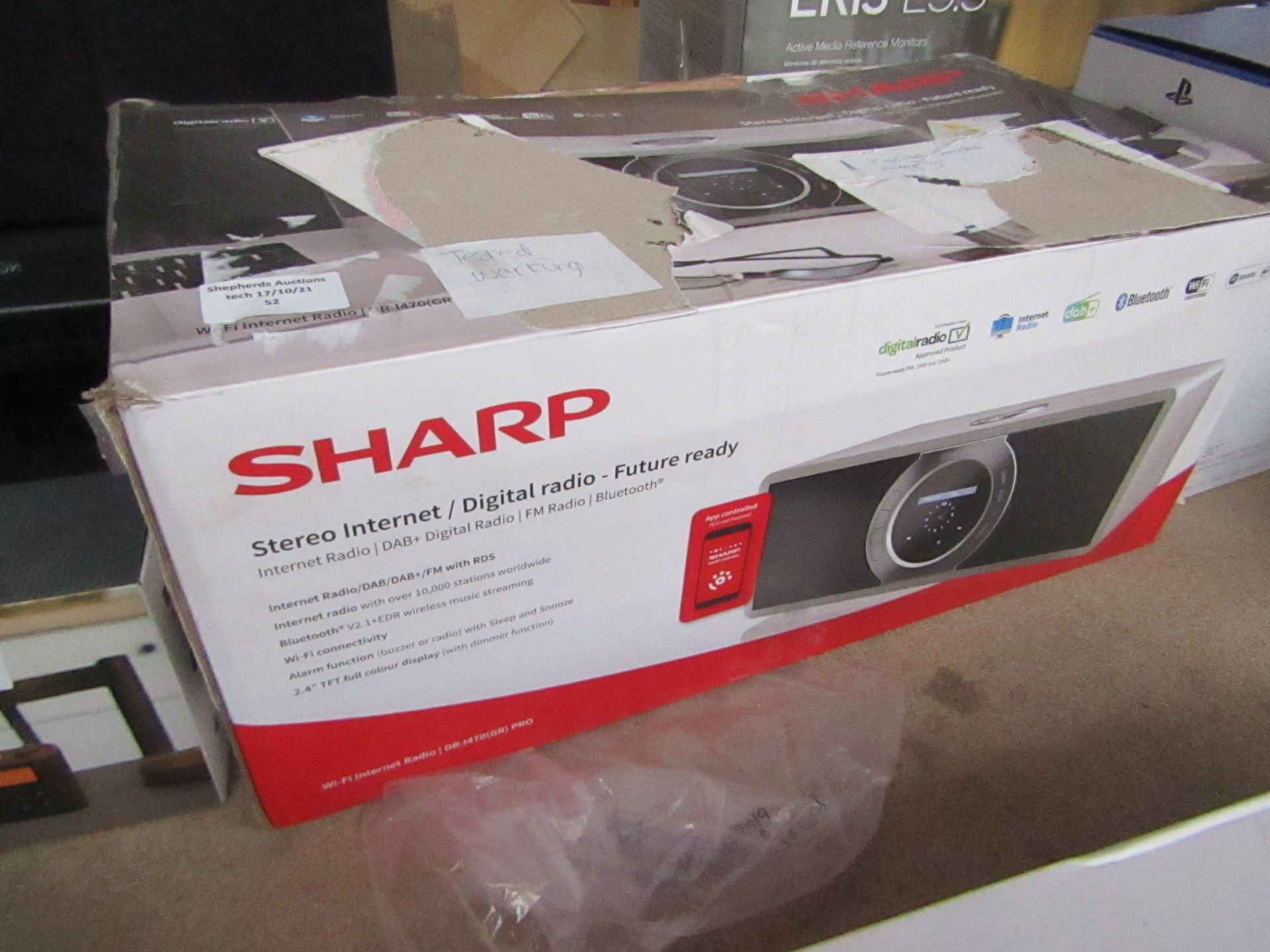 Sharp Stero Internet/DAB Radio - Tested Working & Boxed - This item does not come with a power