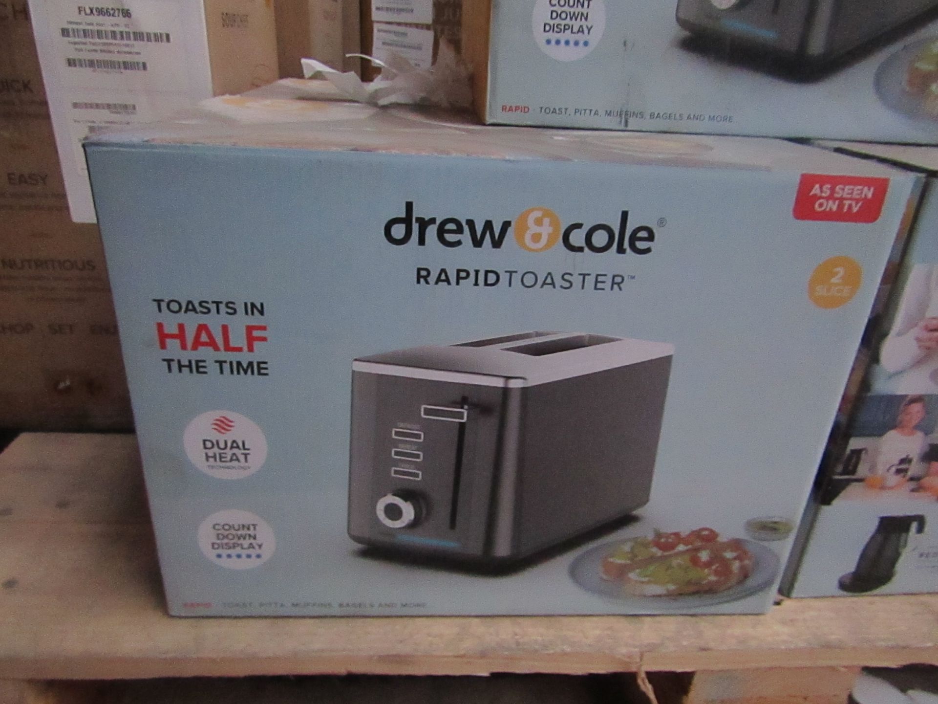 | 1x | DREW AND COLE RAPID 2 SLICE TOASTER | REFURBISHED AND BOXED | NO ONLINE RESALE | SKU - |