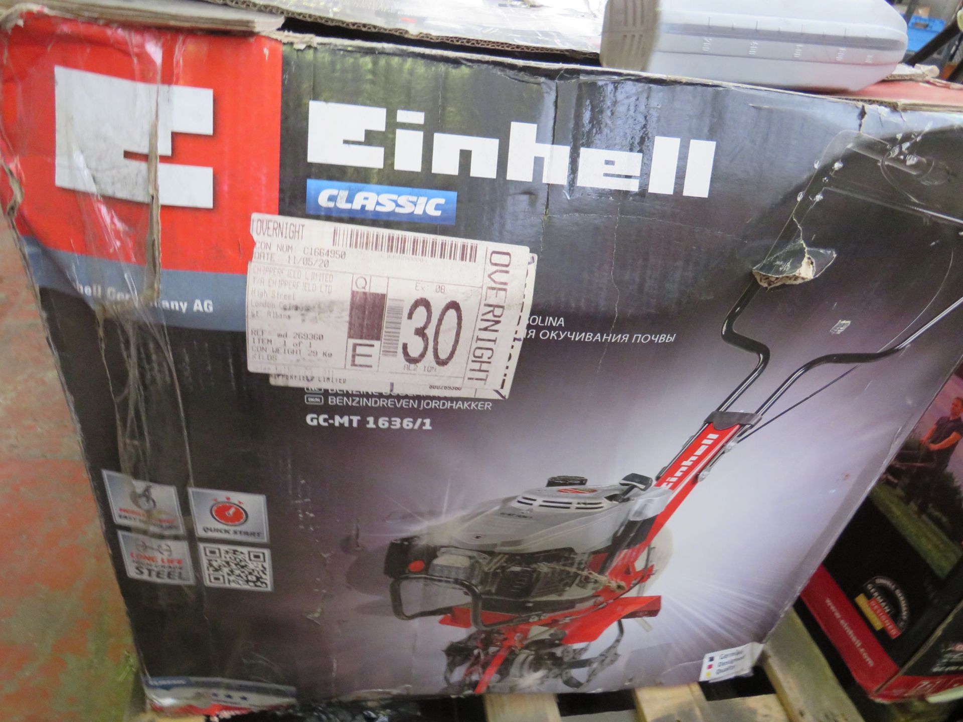 1x Einhell - GC-MT 1636/1 Petrol Tiller - Used Condition - Needs Some Attention & Untested & Boxed -