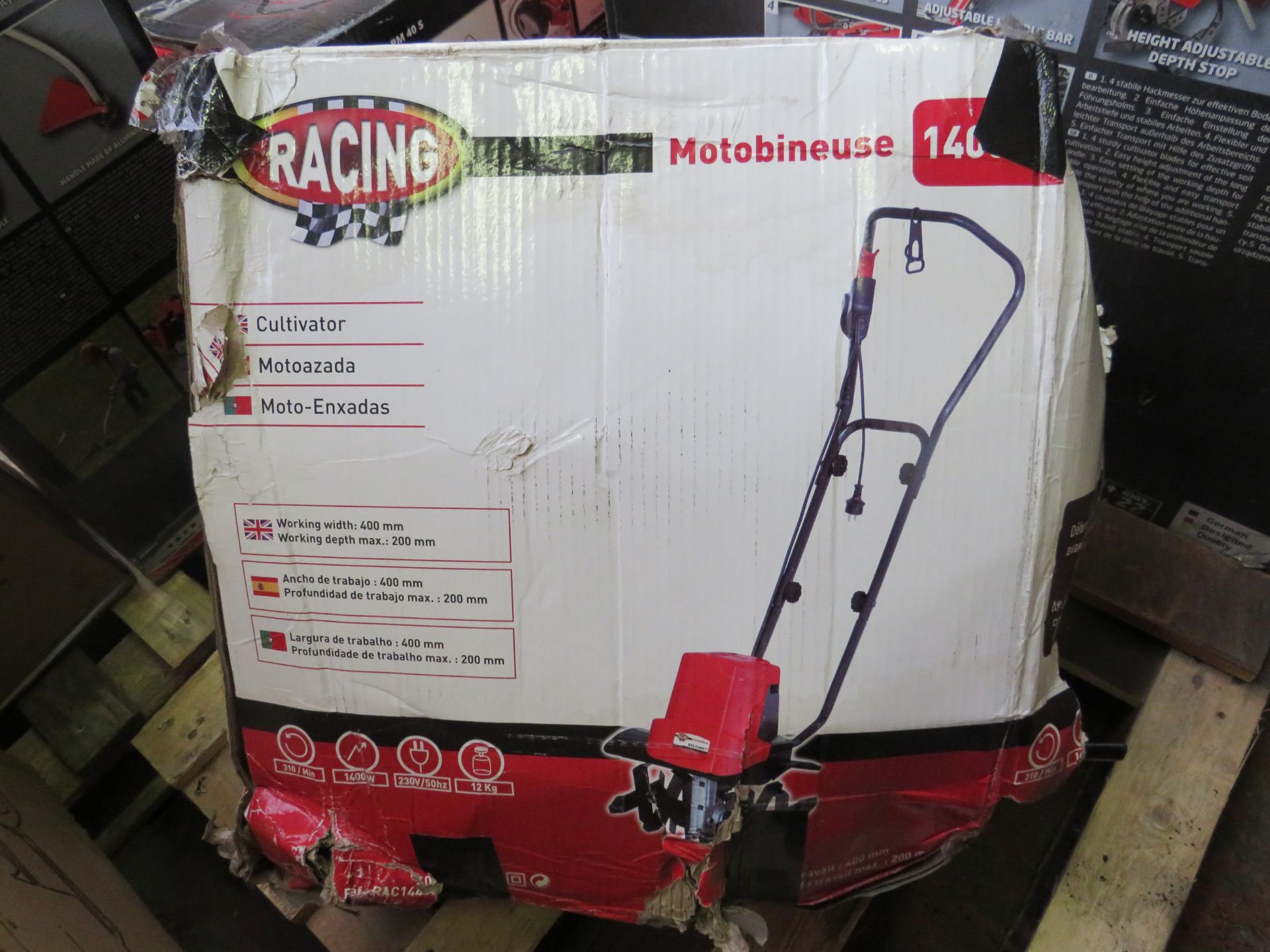 1x Racing - Motobineuse Electric 1400w RAC1050ET - Used Condition - Needs Some Attention &