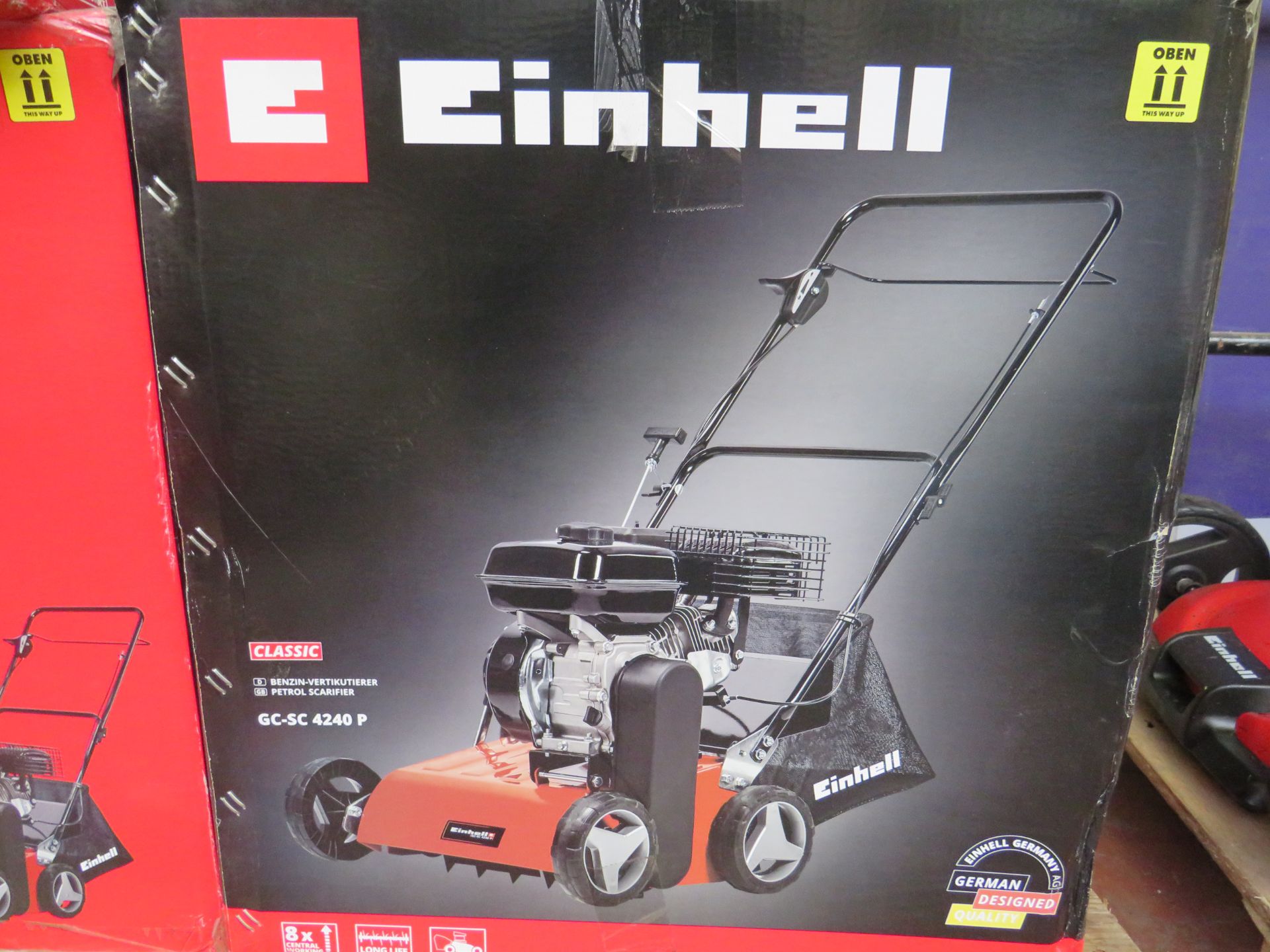 1x Einhell - GC-SC 4240 P Petrol lawn Scarifier - Used Condition - Needs Some Attention & Untested &