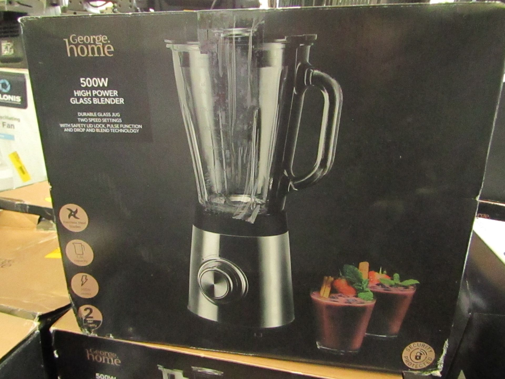 | 2X | 500W 1.5L STAINLESS STEEL HIGH POWER GLASS BLENDER | UNCHECKED & BOXED | NO ONLINE RESALE |