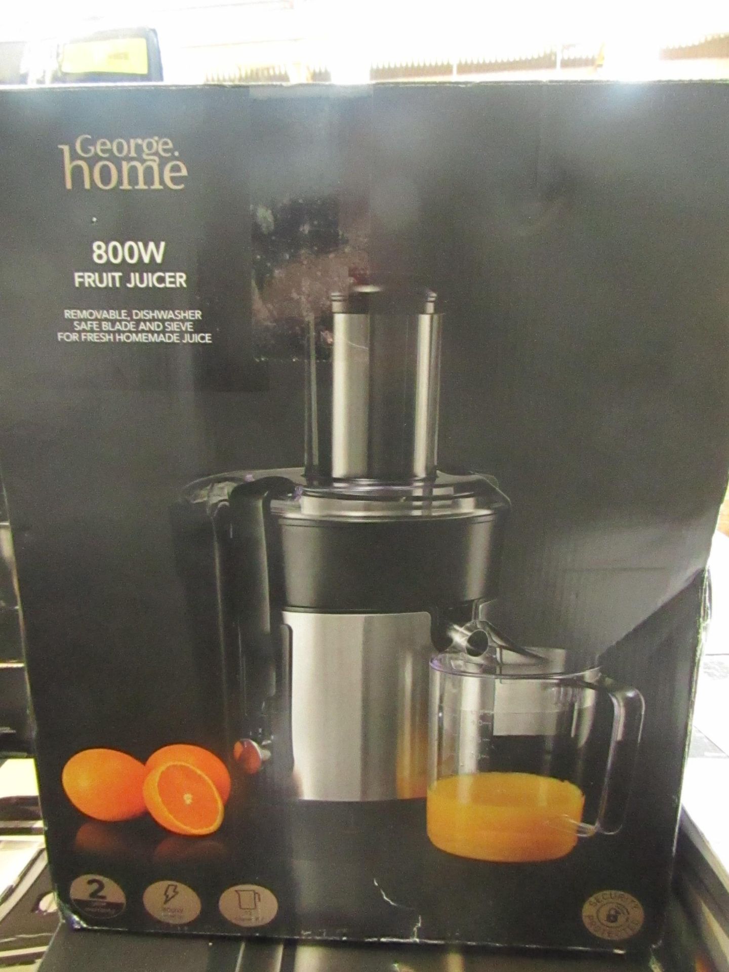 | 2X | 800W 1L STAINLESS STEEL FRUIT JUICER | UNCHECKED & BOXED | NO ONLINE RESALE | RRP £30 | TOTAL